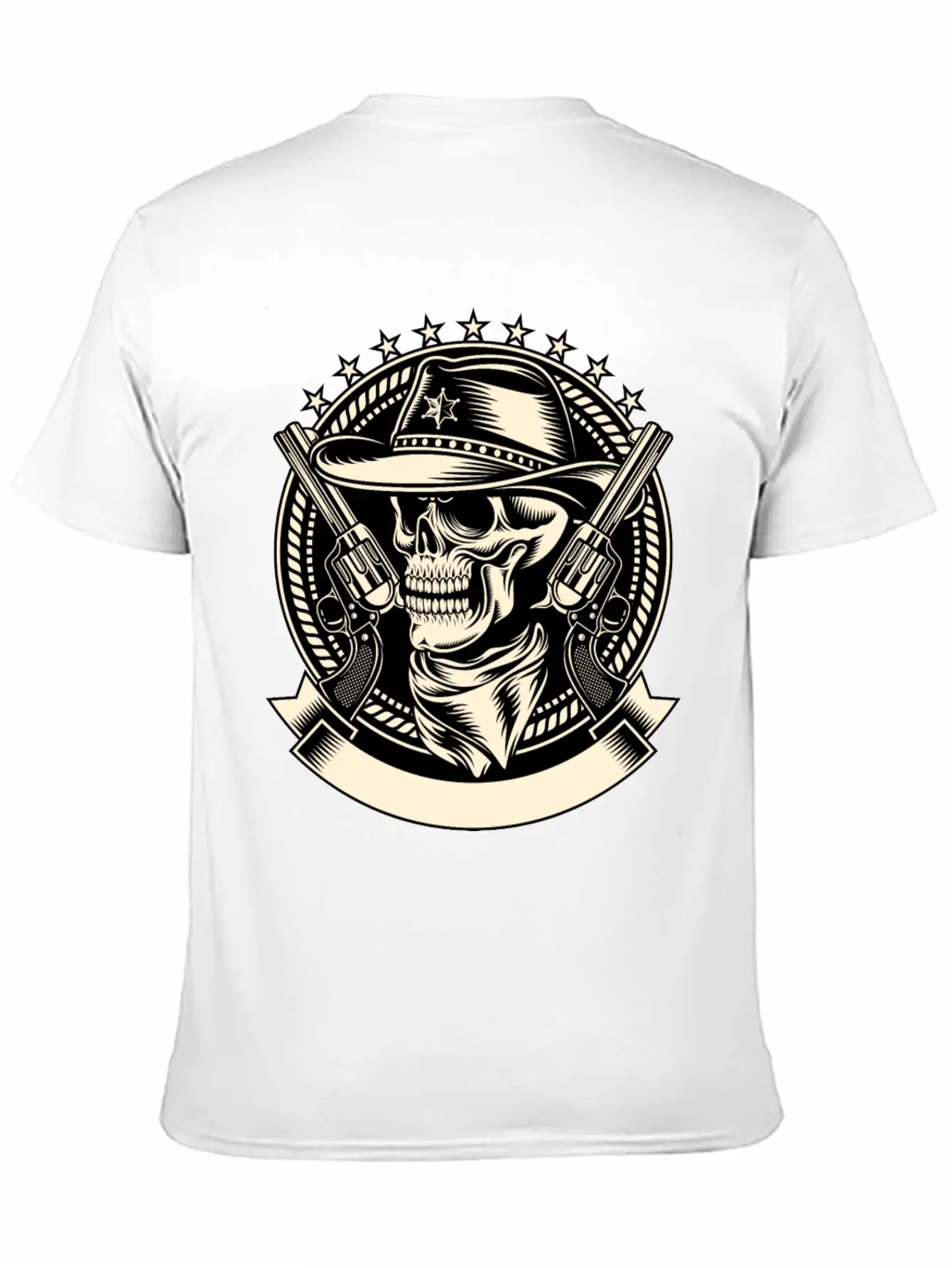 Skull Sheriff Unisex Casual T-Shirt – Clean Design For Daily Comfort