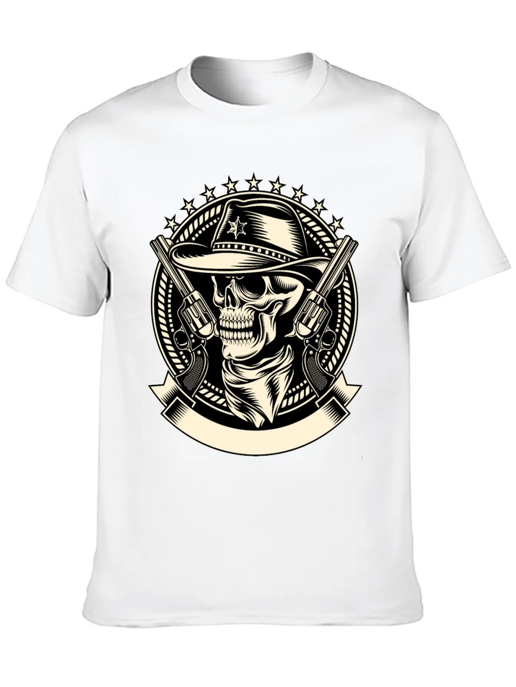Skull Sheriff Unisex Casual T-Shirt – Clean Design For Daily Comfort