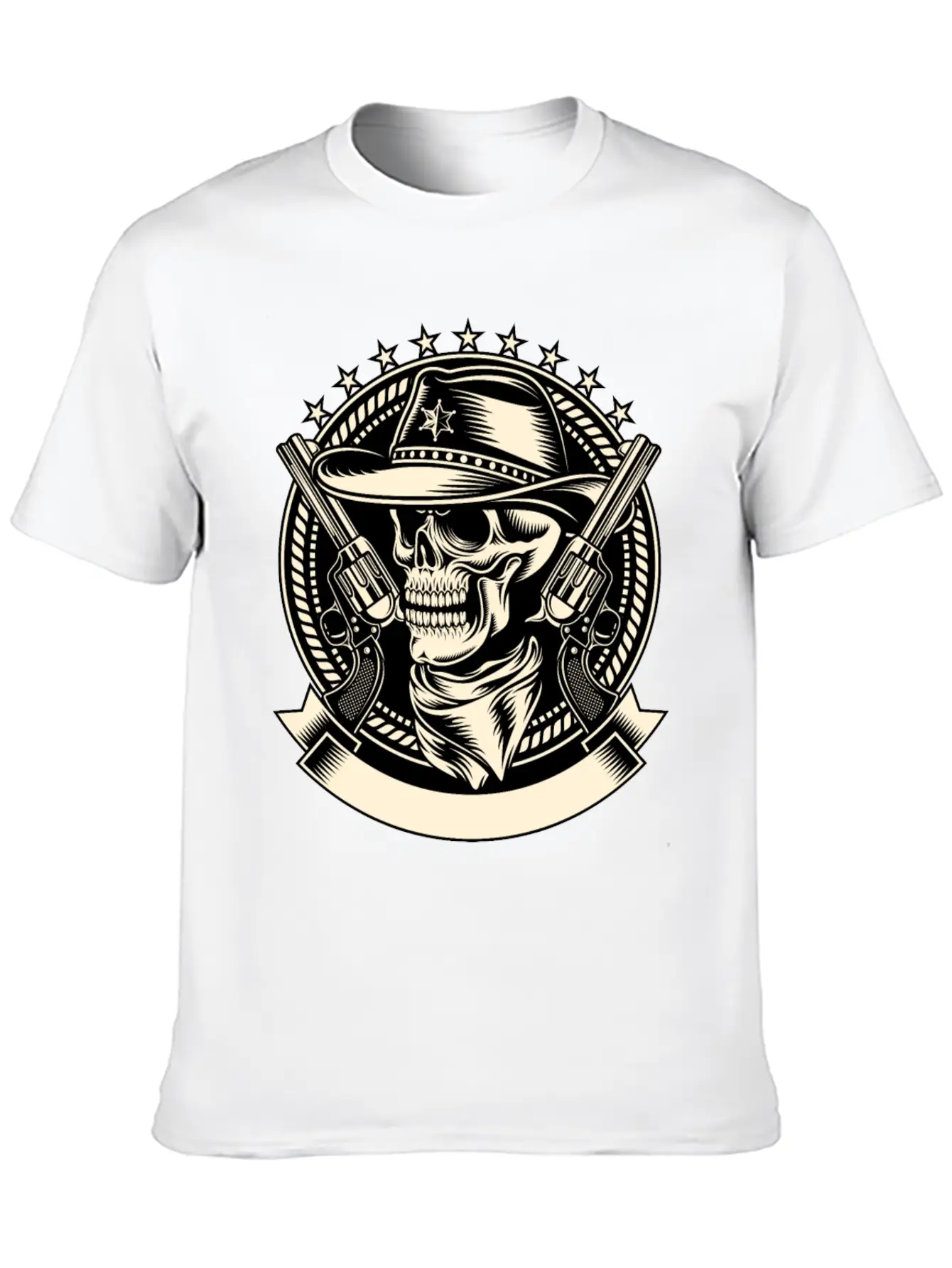 Skull Sheriff Unisex Casual T-Shirt – Clean Design For Daily Comfort