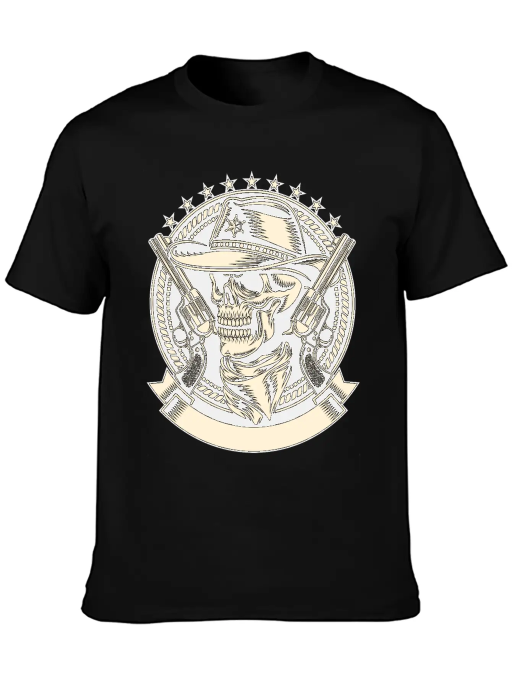 Skull Sheriff Unisex Casual T-Shirt – Clean Design For Daily Comfort