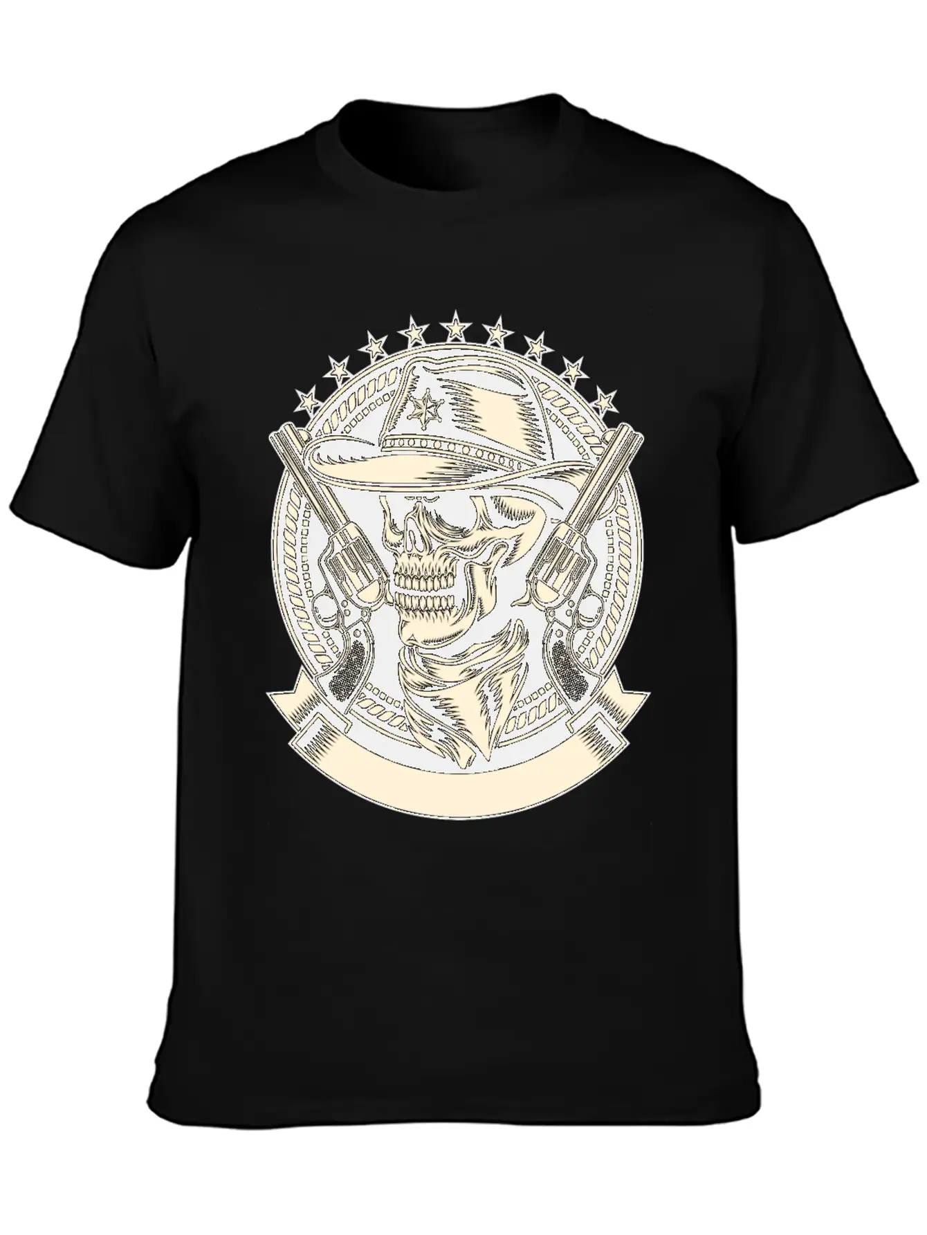 Skull Sheriff Unisex Casual T-Shirt – Clean Design For Daily Comfort