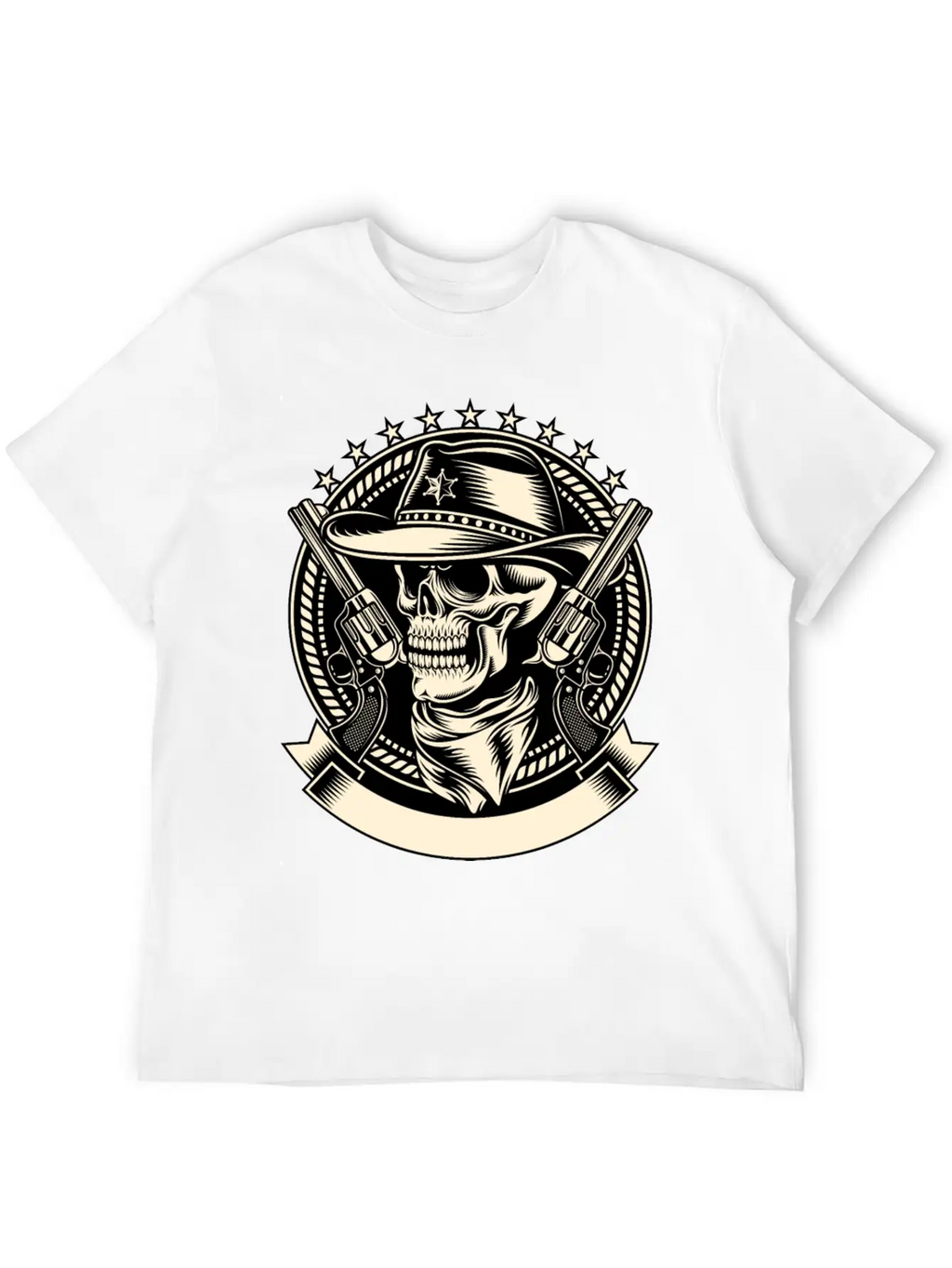 Skull Sheriff Unisex Casual T-Shirt – Clean Design For Daily Comfort