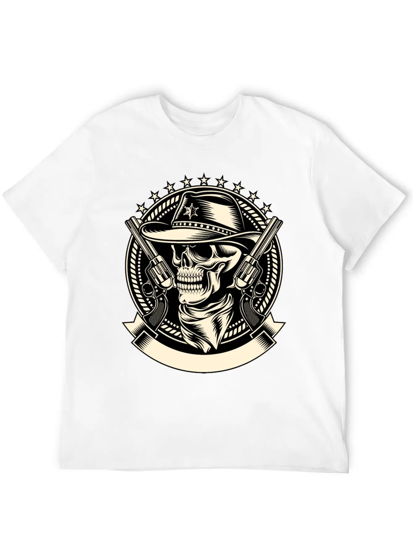 Skull Sheriff Unisex Casual T-Shirt – Clean Design For Daily Comfort