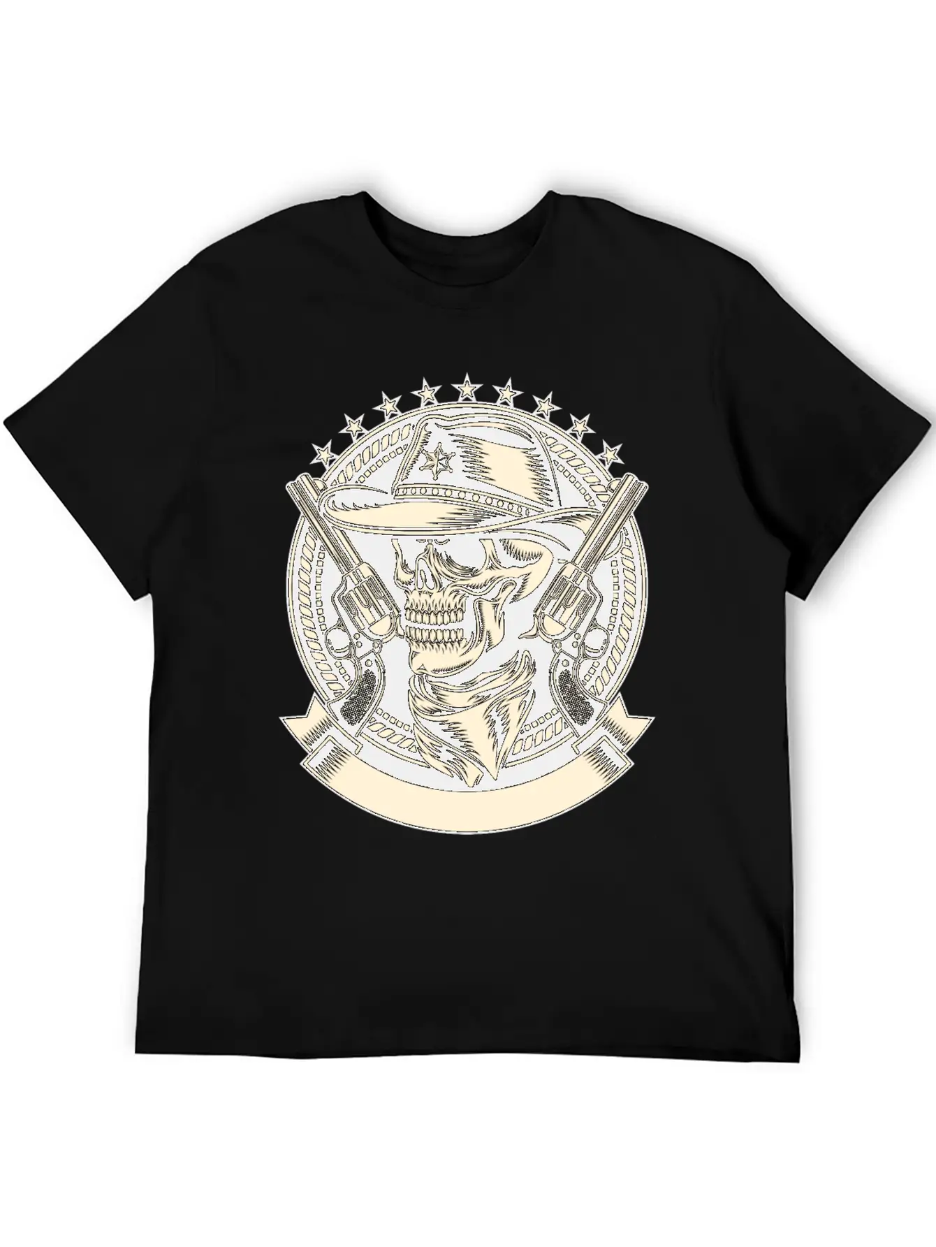 Skull Sheriff Unisex Casual T-Shirt – Clean Design For Daily Comfort
