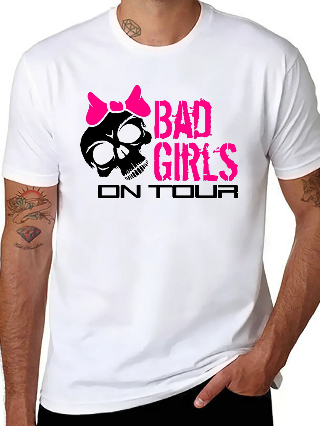 Skull Skull Evil Bad Dangerous On Tour On The Go D Unisex Short Sleeve Soft Cotton T-Shirt – Casual Everyday Wear