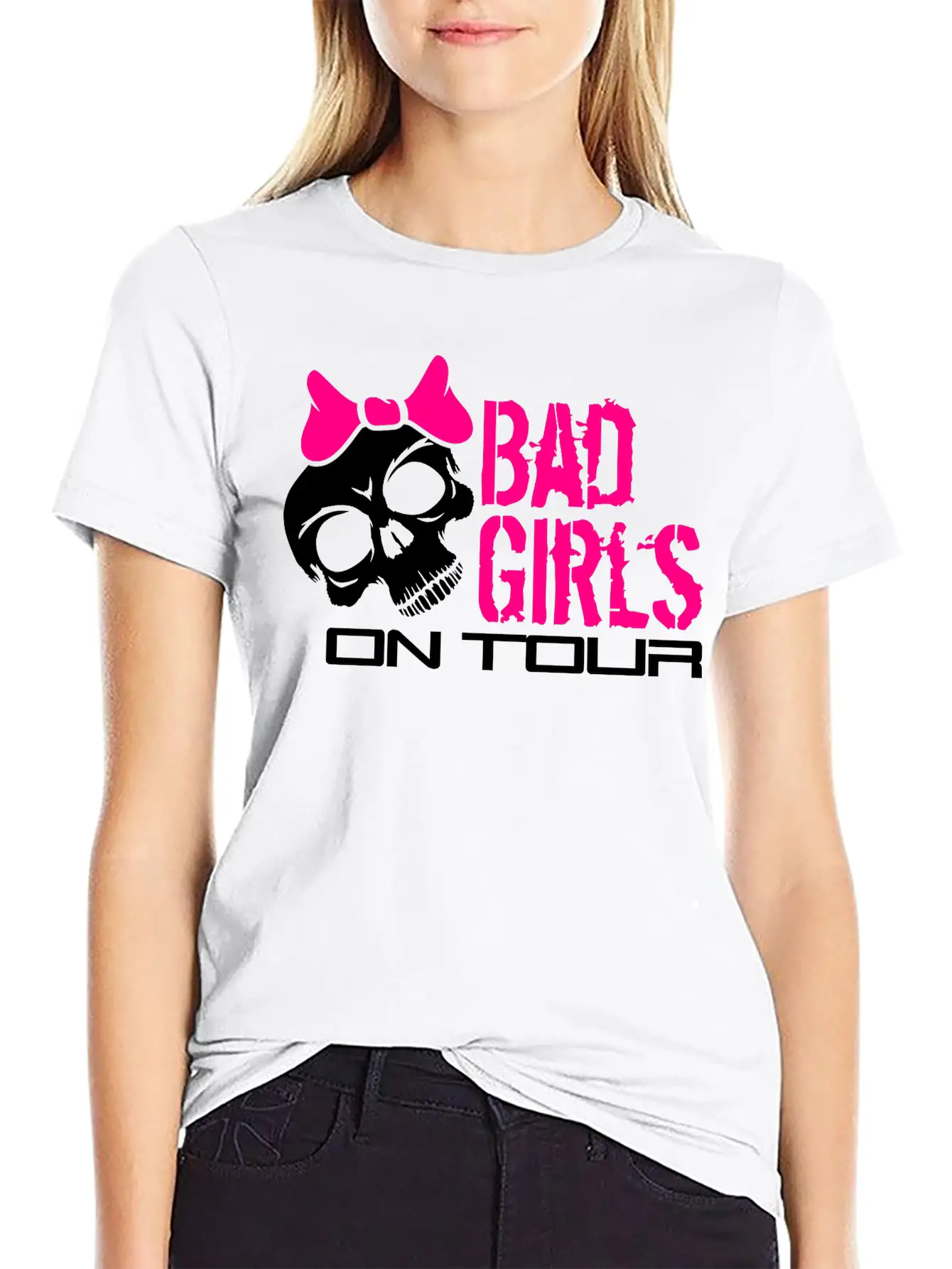 Skull Skull Evil Bad Dangerous On Tour On The Go D Unisex Short Sleeve Soft Cotton T-Shirt – Casual Everyday Wear