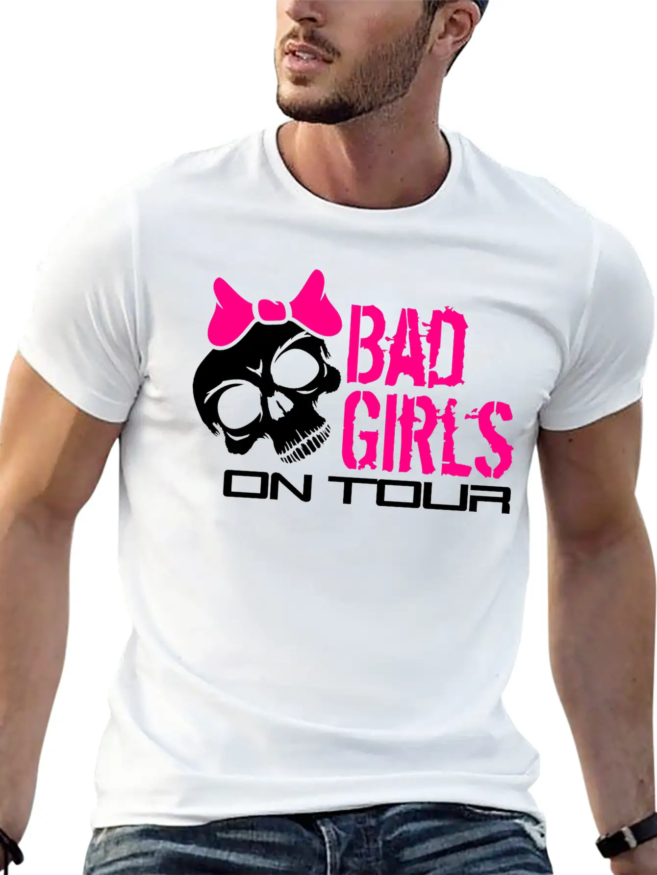 Skull Skull Evil Bad Dangerous On Tour On The Go D Unisex Short Sleeve Soft Cotton T-Shirt – Casual Everyday Wear