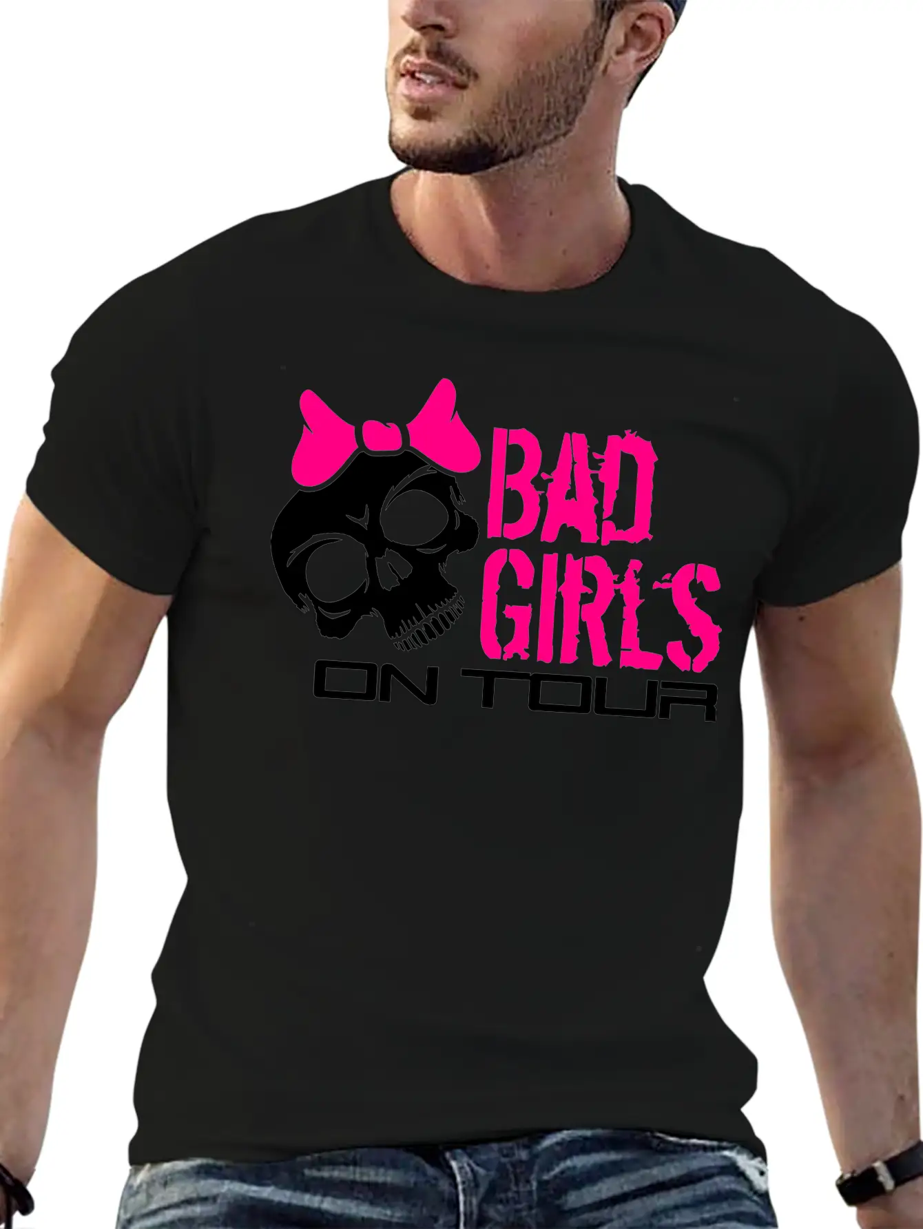 Skull Skull Evil Bad Dangerous On Tour On The Go D Unisex Short Sleeve Soft Cotton T-Shirt – Casual Everyday Wear