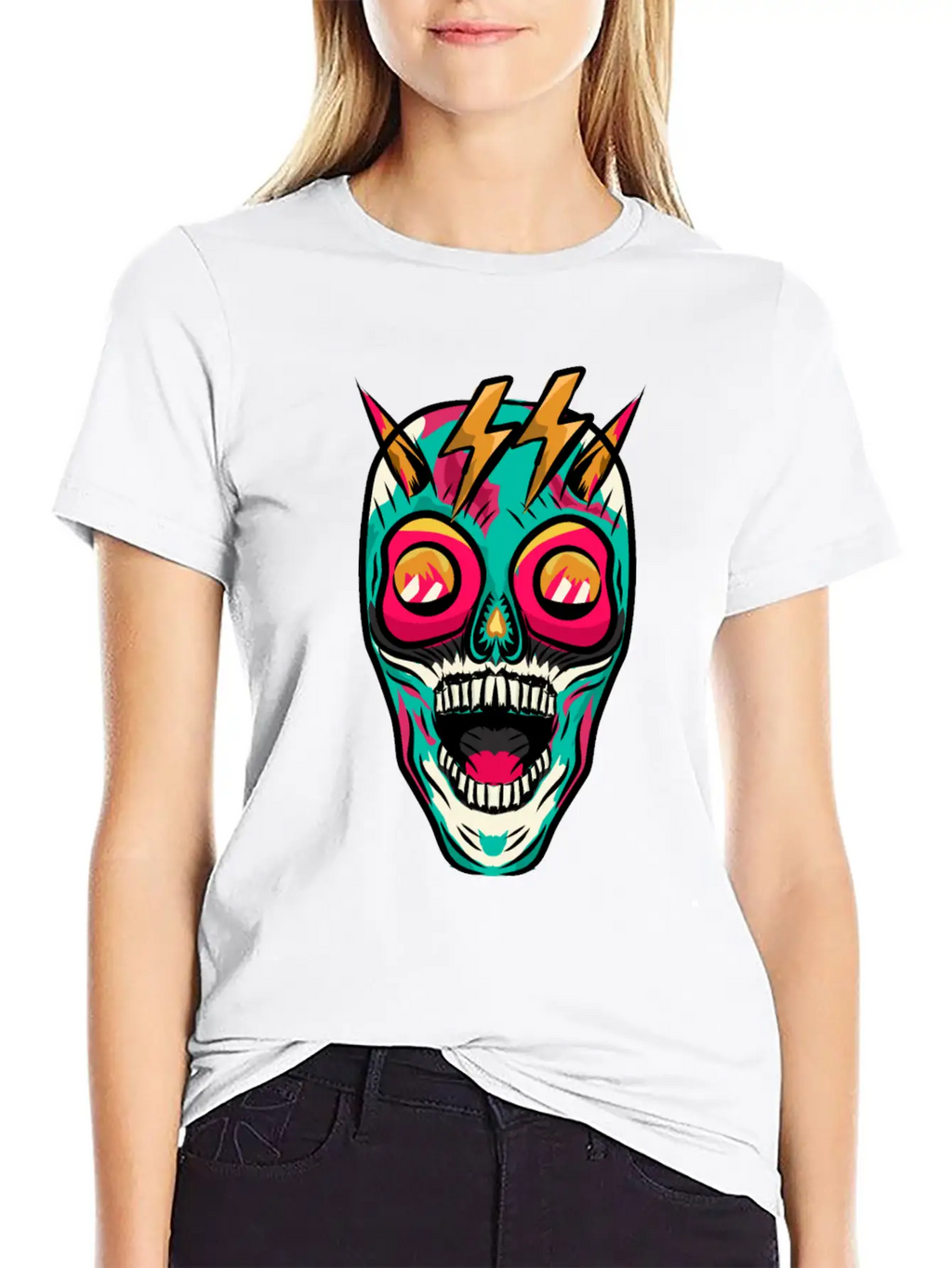 Skull-tastic Unisex Casual T-Shirt – Clean Design For Daily Comfort