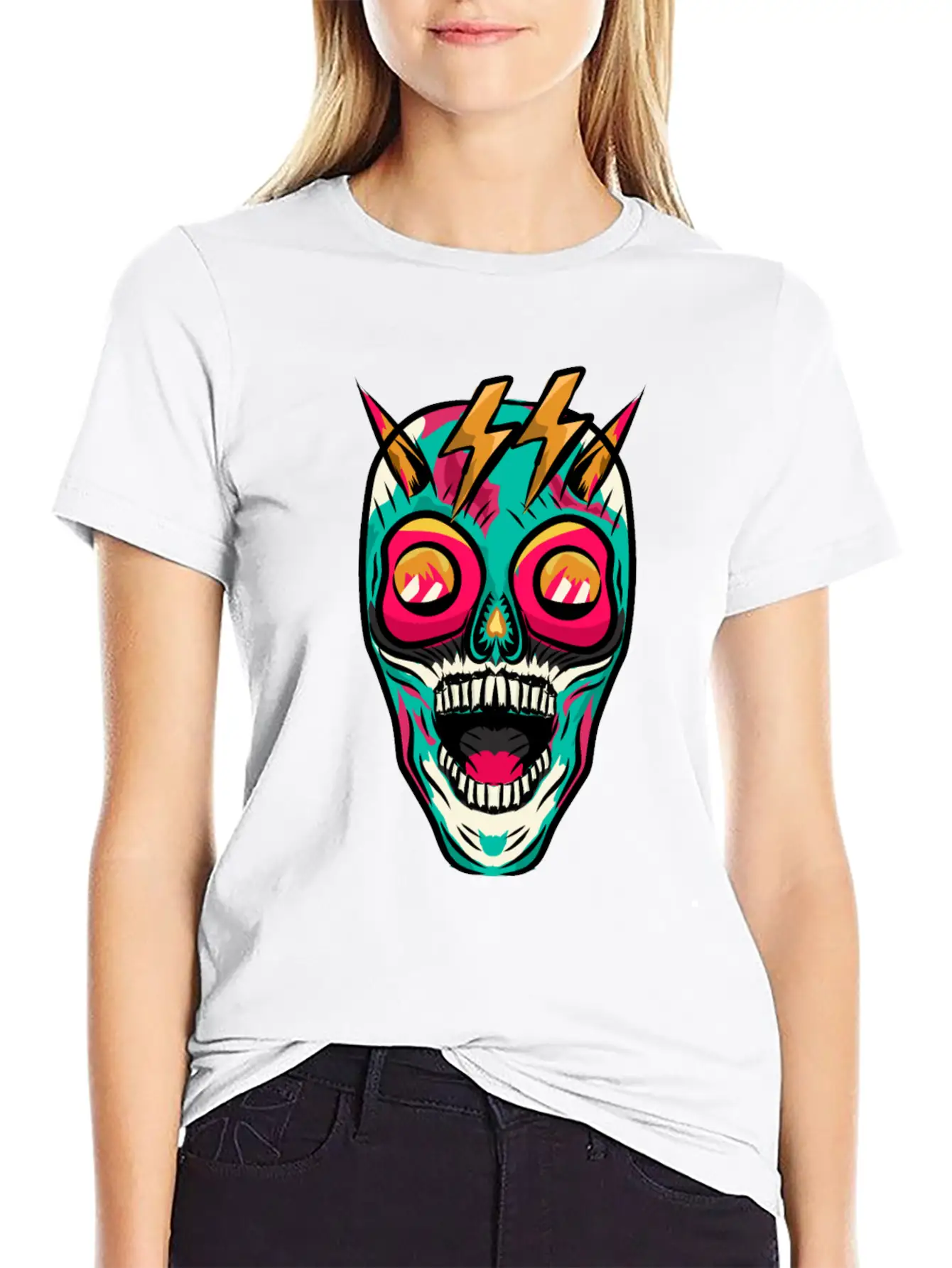 Skull-tastic Unisex Casual T-Shirt – Clean Design For Daily Comfort