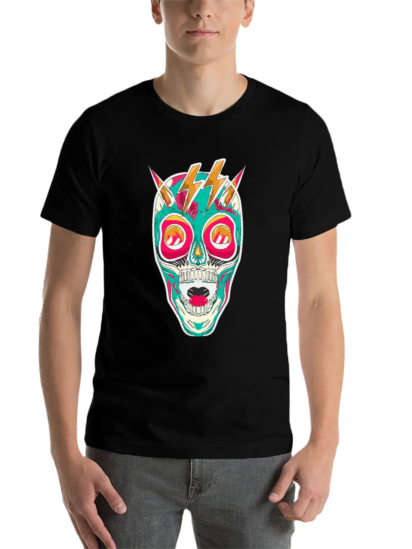 Skull-tastic Unisex Casual T-Shirt – Clean Design For Daily Comfort