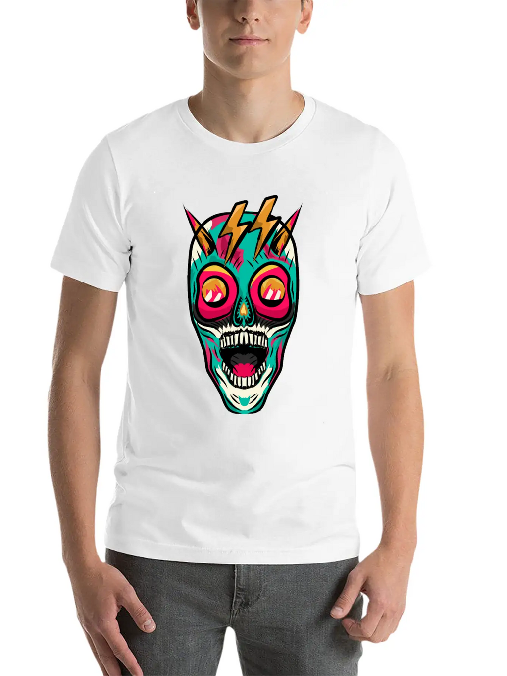 Skull-tastic Unisex Casual T-Shirt – Clean Design For Daily Comfort