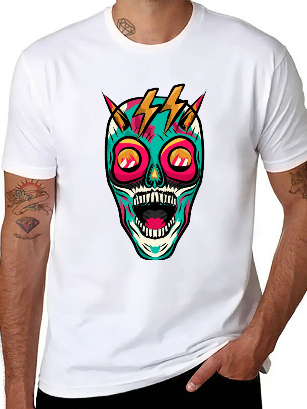Skull-tastic Unisex Casual T-Shirt – Clean Design For Daily Comfort