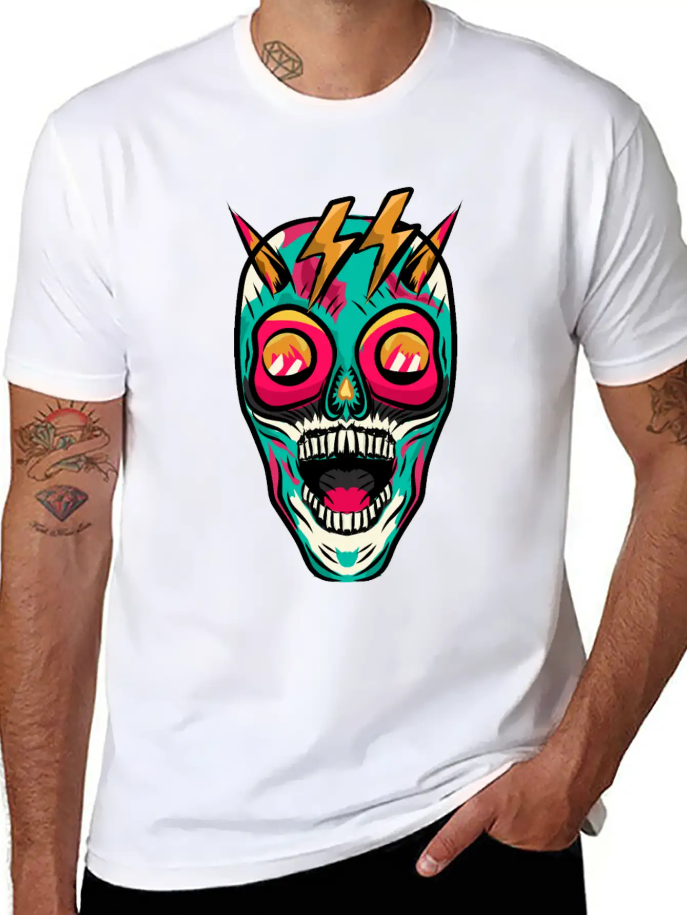 Skull-tastic Unisex Casual T-Shirt – Clean Design For Daily Comfort