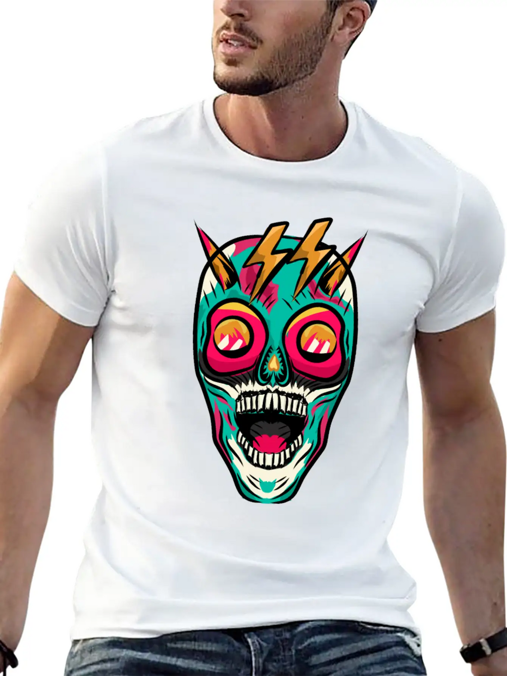 Skull-tastic Unisex Casual T-Shirt – Clean Design For Daily Comfort