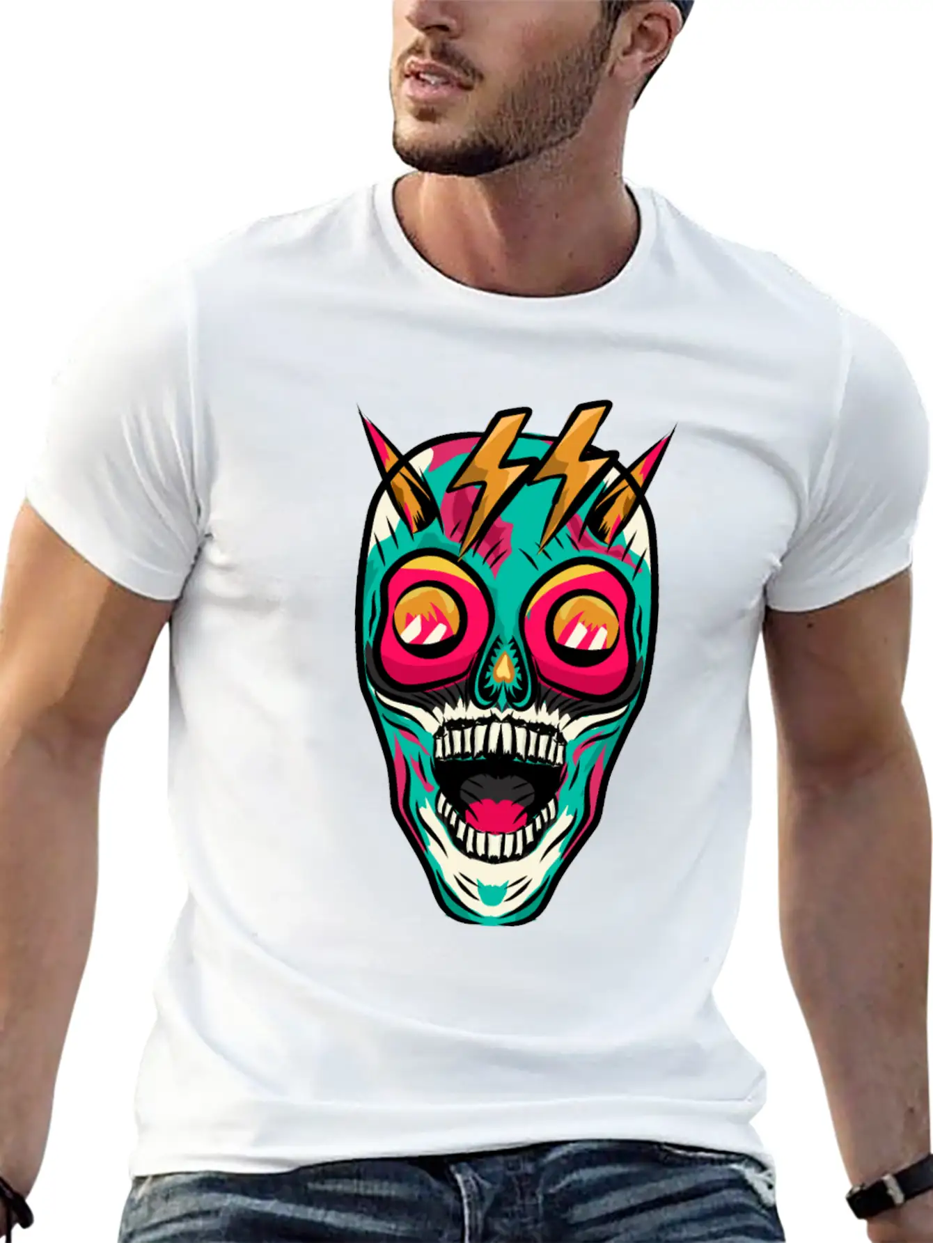 Skull-tastic Unisex Casual T-Shirt – Clean Design For Daily Comfort