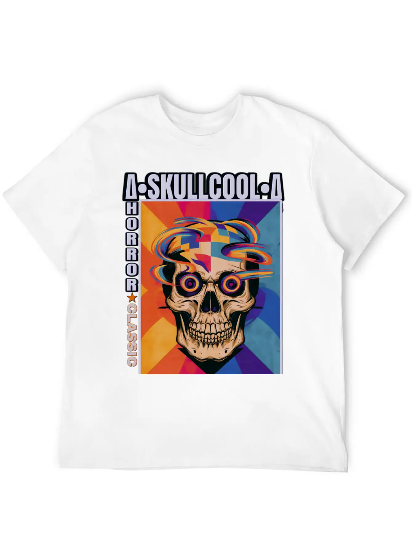 Skullcool Art Horror Classic Unisex Short Sleeve Soft Cotton T-Shirt – Casual Everyday Wear