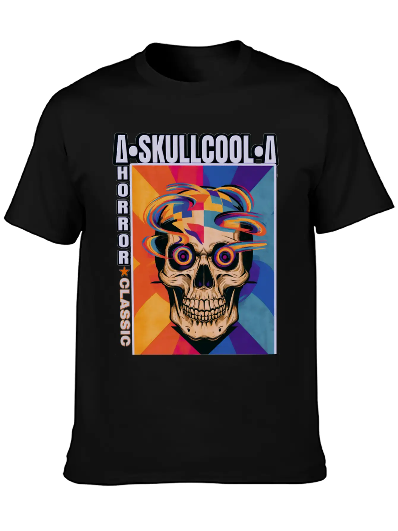 Skullcool Art Horror Classic Unisex Short Sleeve Soft Cotton T-Shirt – Casual Everyday Wear