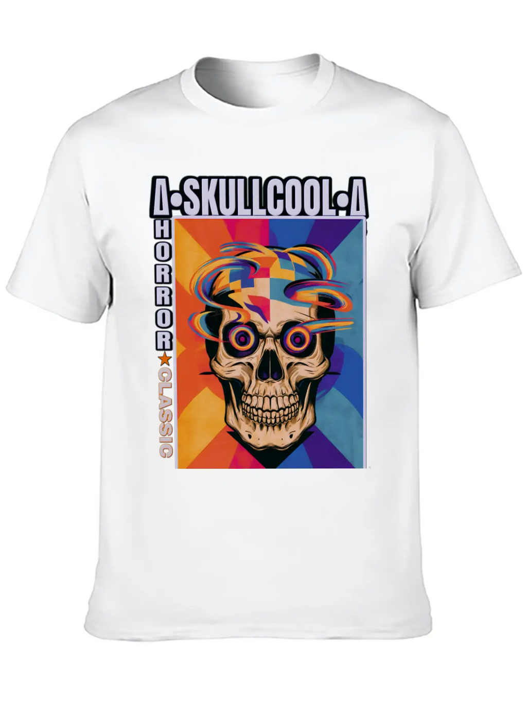 Skullcool Art Horror Classic Unisex Short Sleeve Soft Cotton T-Shirt – Casual Everyday Wear