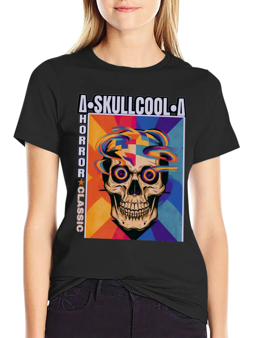 Skullcool Art Horror Classic Unisex Short Sleeve Soft Cotton T-Shirt – Casual Everyday Wear