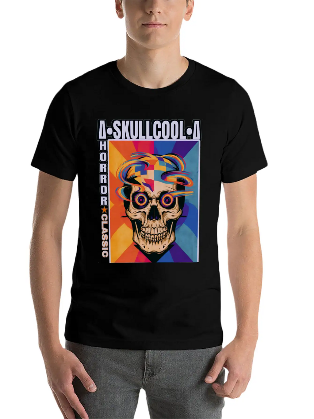 Skullcool Art Horror Classic Unisex Short Sleeve Soft Cotton T-Shirt – Casual Everyday Wear