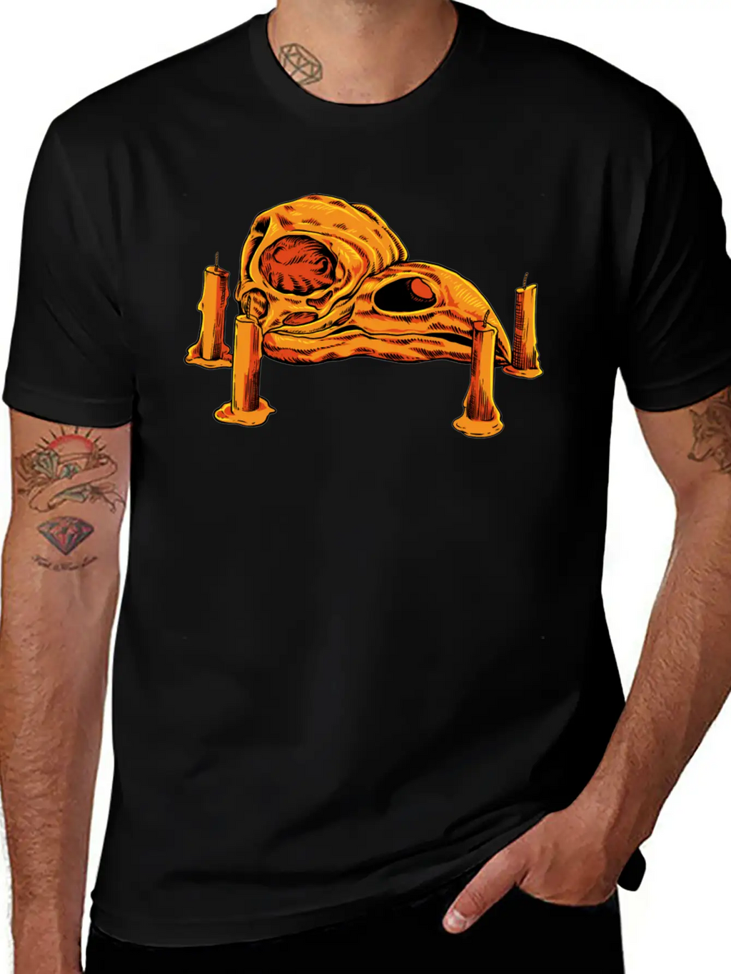 Skulls And Candles Gothic Raven Skull Unisex Casual T-Shirt – Clean Design For Daily Comfort