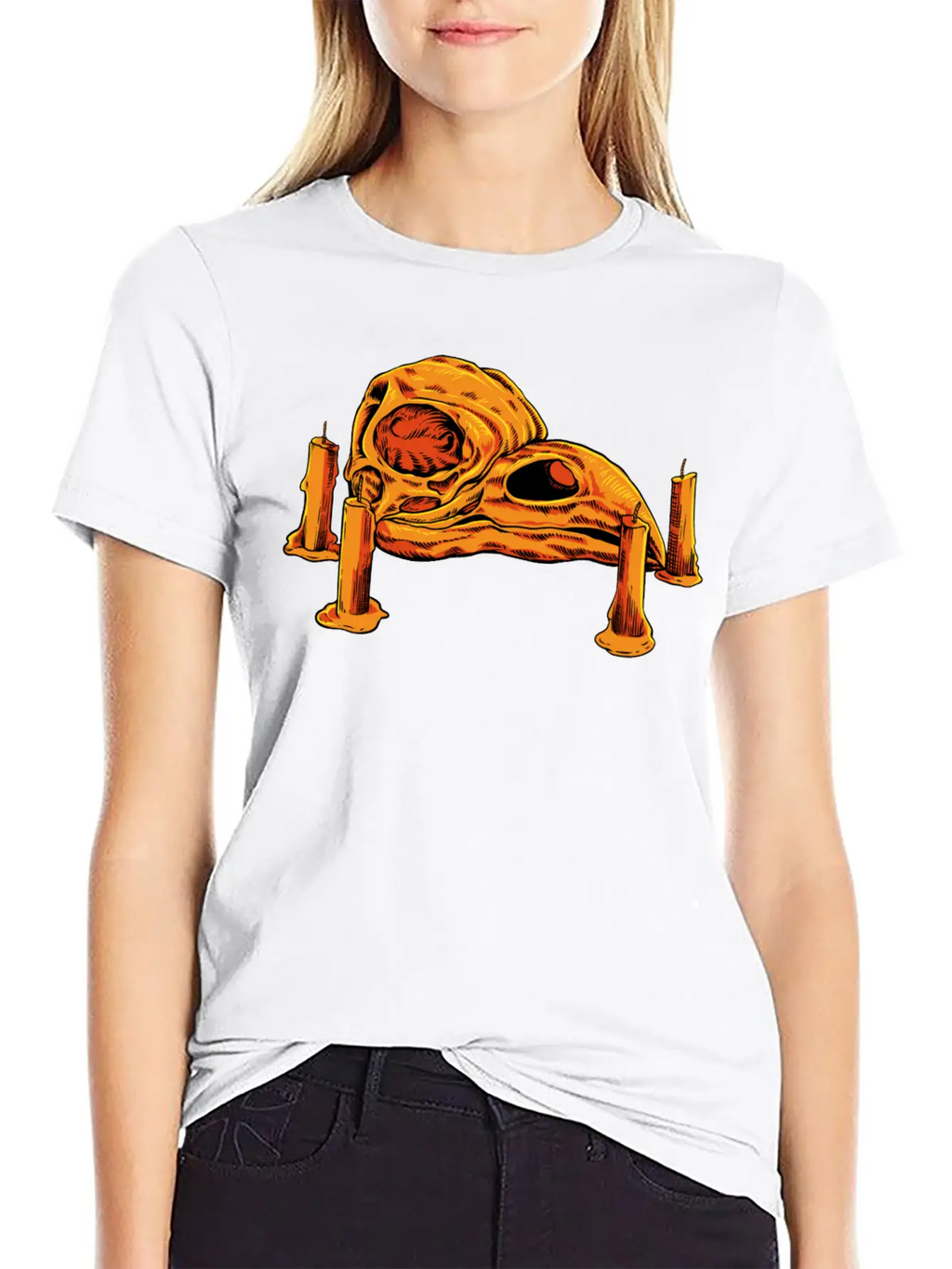 Skulls And Candles Gothic Raven Skull Unisex Casual T-Shirt – Clean Design For Daily Comfort