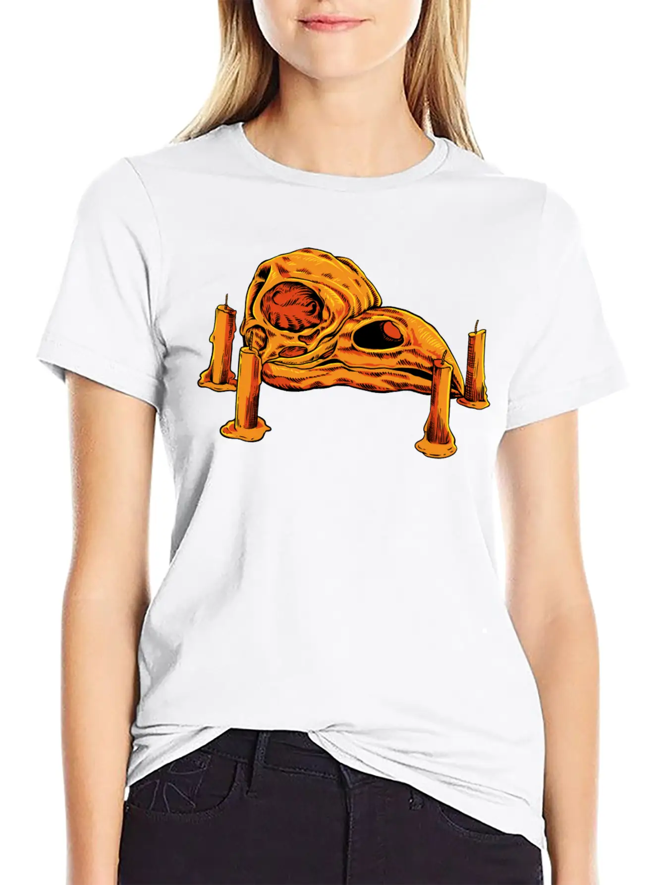 Skulls And Candles Gothic Raven Skull Unisex Casual T-Shirt – Clean Design For Daily Comfort