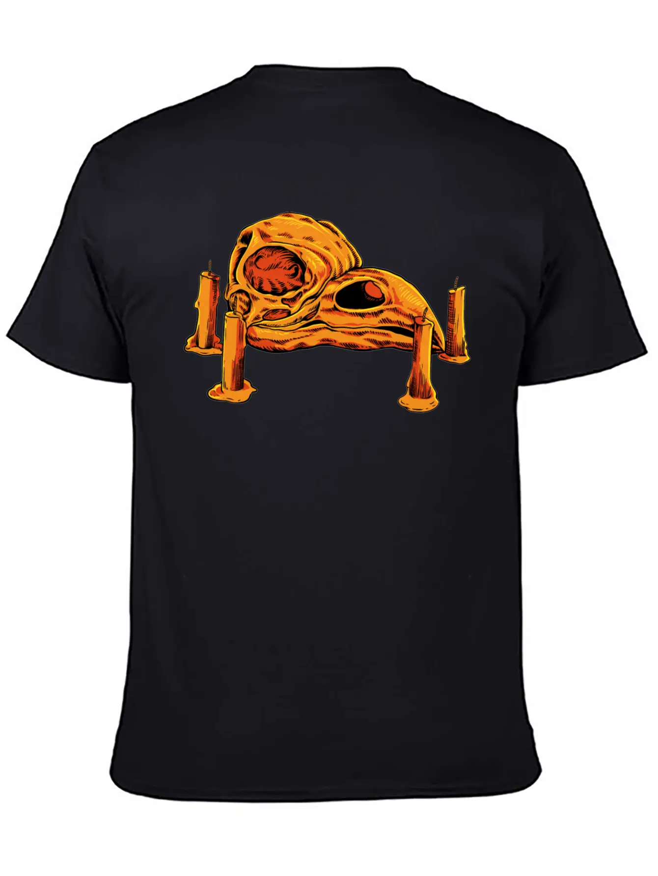 Skulls And Candles Gothic Raven Skull Unisex Casual T-Shirt – Clean Design For Daily Comfort
