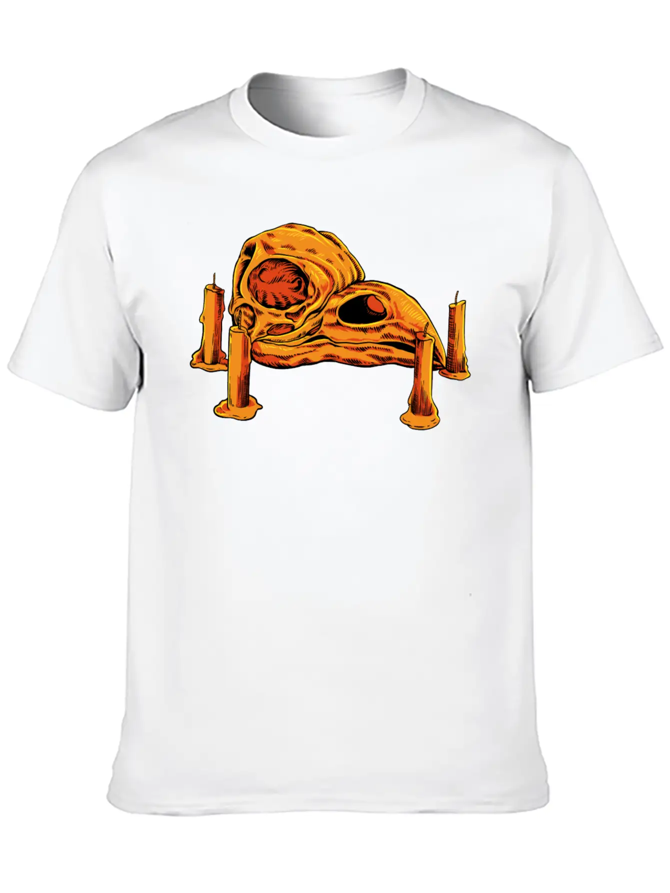 Skulls And Candles Gothic Raven Skull Unisex Casual T-Shirt – Clean Design For Daily Comfort