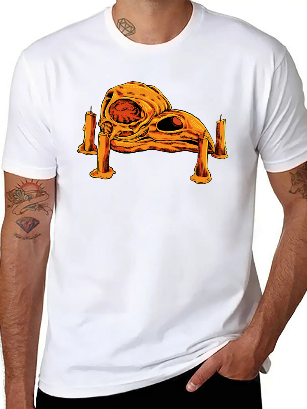 Skulls And Candles Gothic Raven Skull Unisex Casual T-Shirt – Clean Design For Daily Comfort