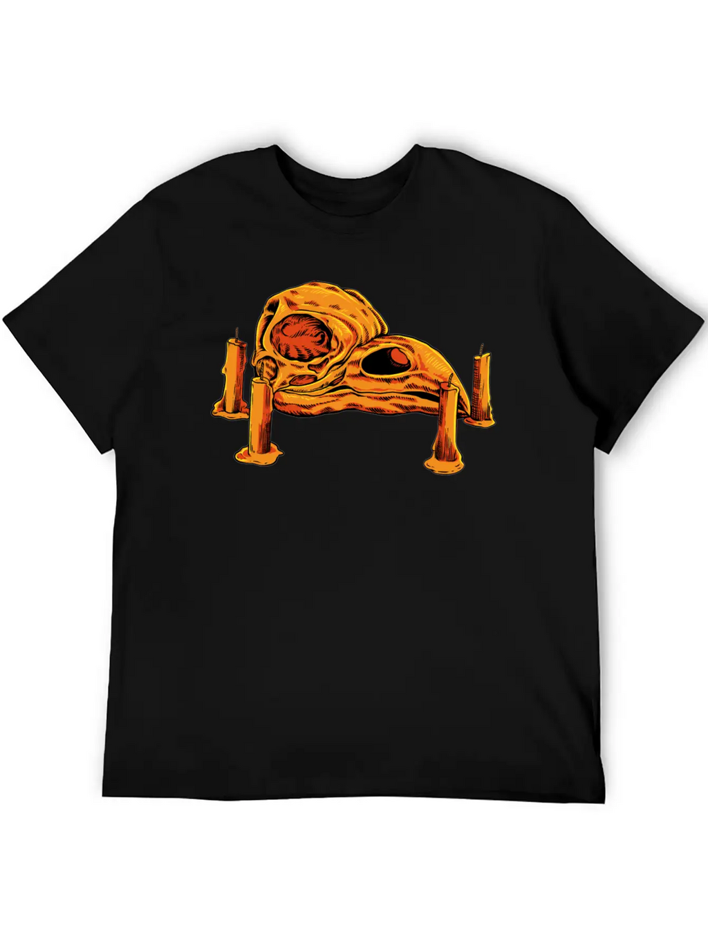 Skulls And Candles Gothic Raven Skull Unisex Casual T-Shirt – Clean Design For Daily Comfort