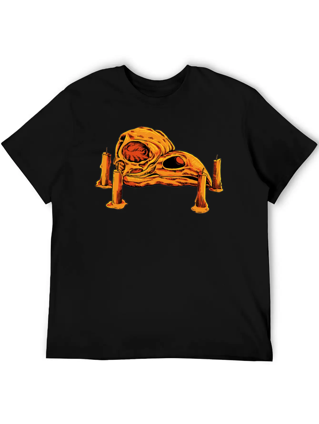 Skulls And Candles Gothic Raven Skull Unisex Casual T-Shirt – Clean Design For Daily Comfort