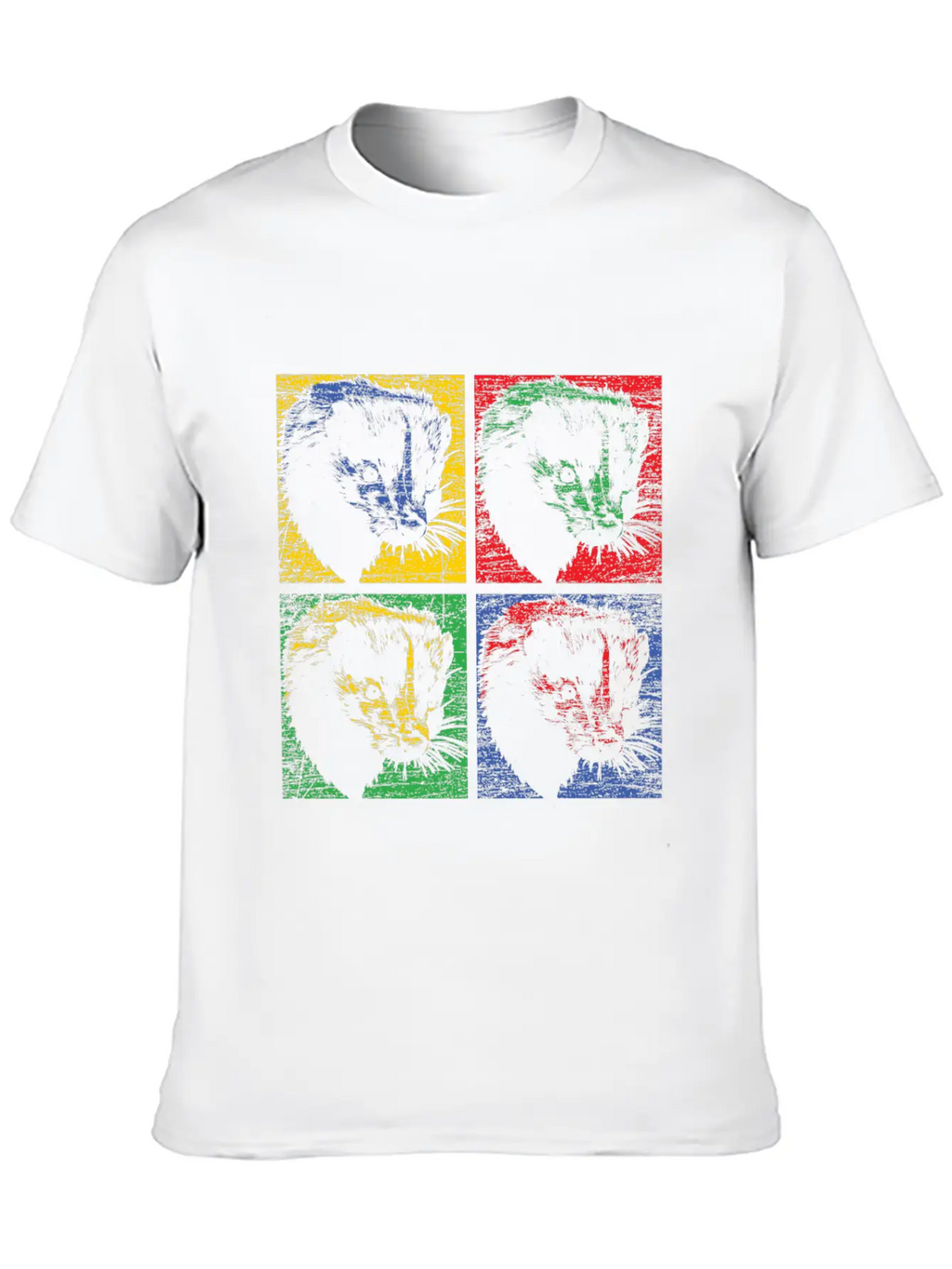 Skunk Pop Art Unisex Short Sleeve Soft Cotton T-Shirt – Casual Everyday Wear