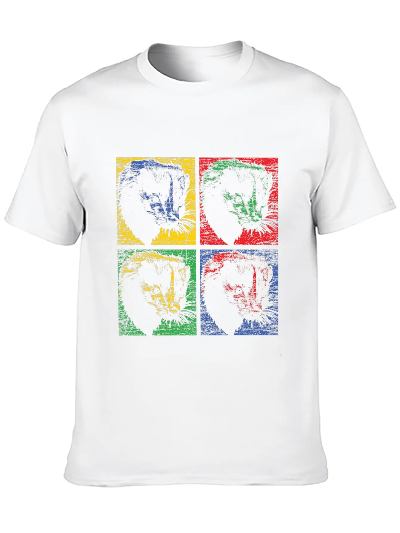Skunk Pop Art Unisex Short Sleeve Soft Cotton T-Shirt – Casual Everyday Wear