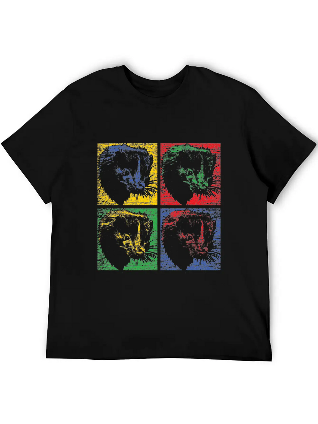Skunk Pop Art Unisex Short Sleeve Soft Cotton T-Shirt – Casual Everyday Wear