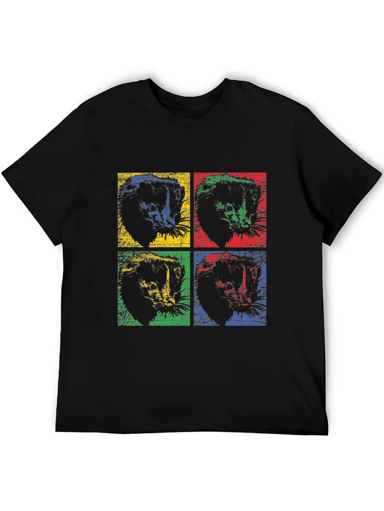 Skunk Pop Art Unisex Short Sleeve Soft Cotton T-Shirt – Casual Everyday Wear