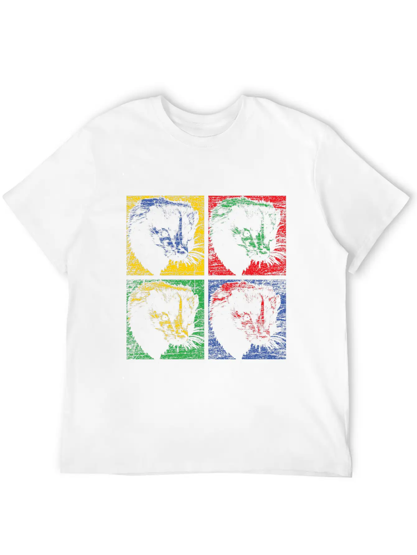 Skunk Pop Art Unisex Short Sleeve Soft Cotton T-Shirt – Casual Everyday Wear