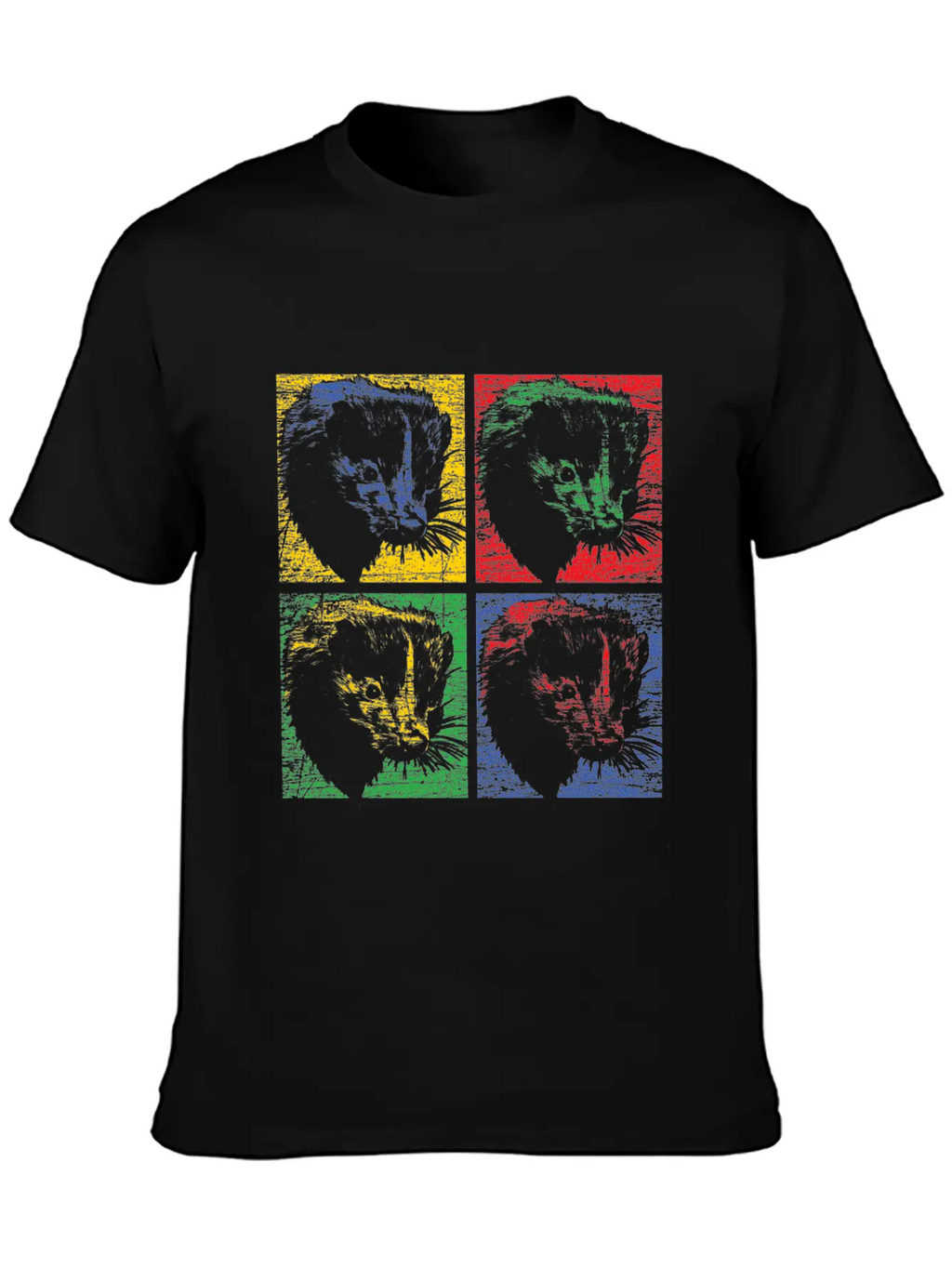 Skunk Pop Art Unisex Short Sleeve Soft Cotton T-Shirt – Casual Everyday Wear