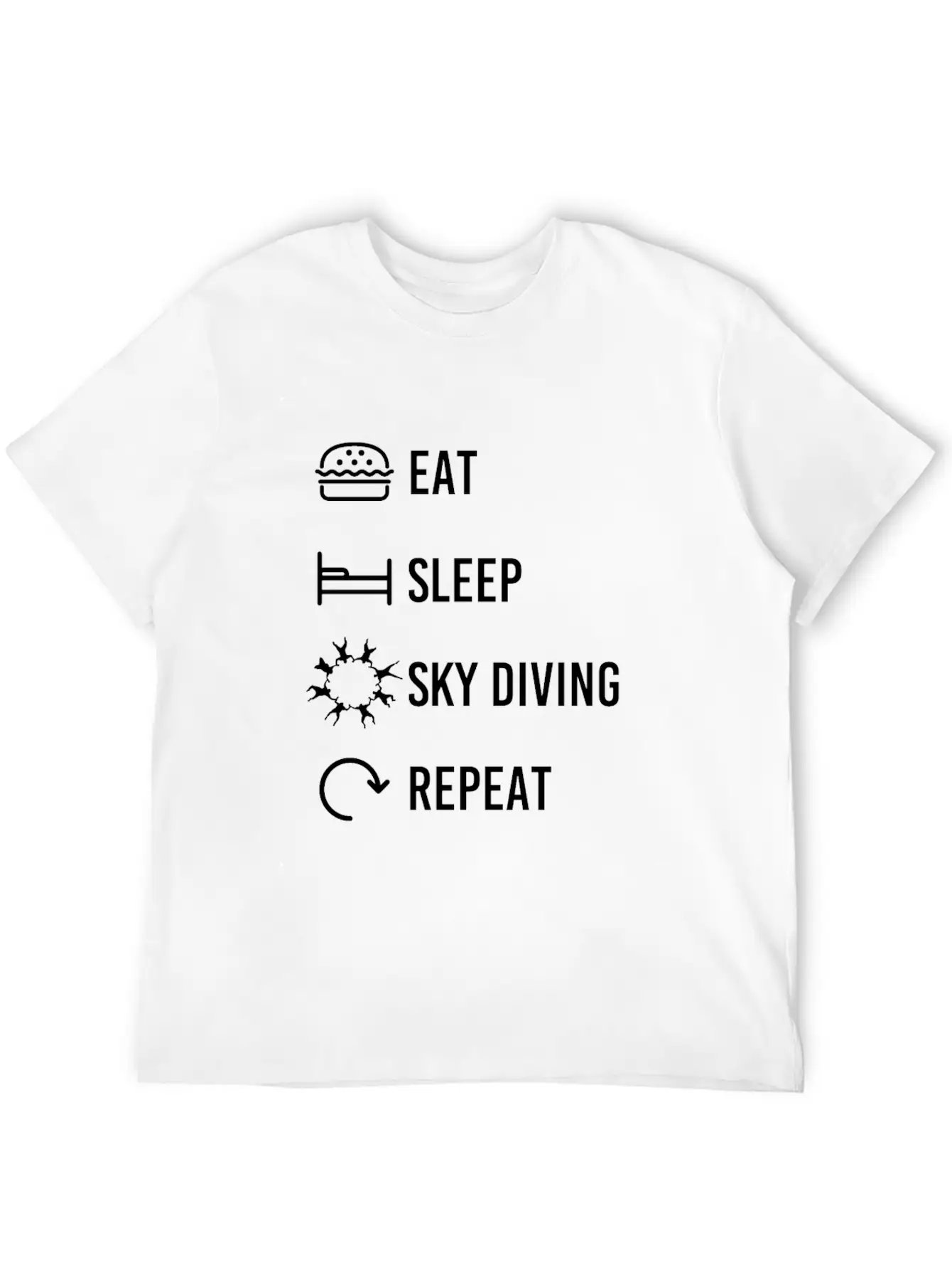 Sky Diving Cycle Unisex Casual T-Shirt – Clean Design For Daily Comfort