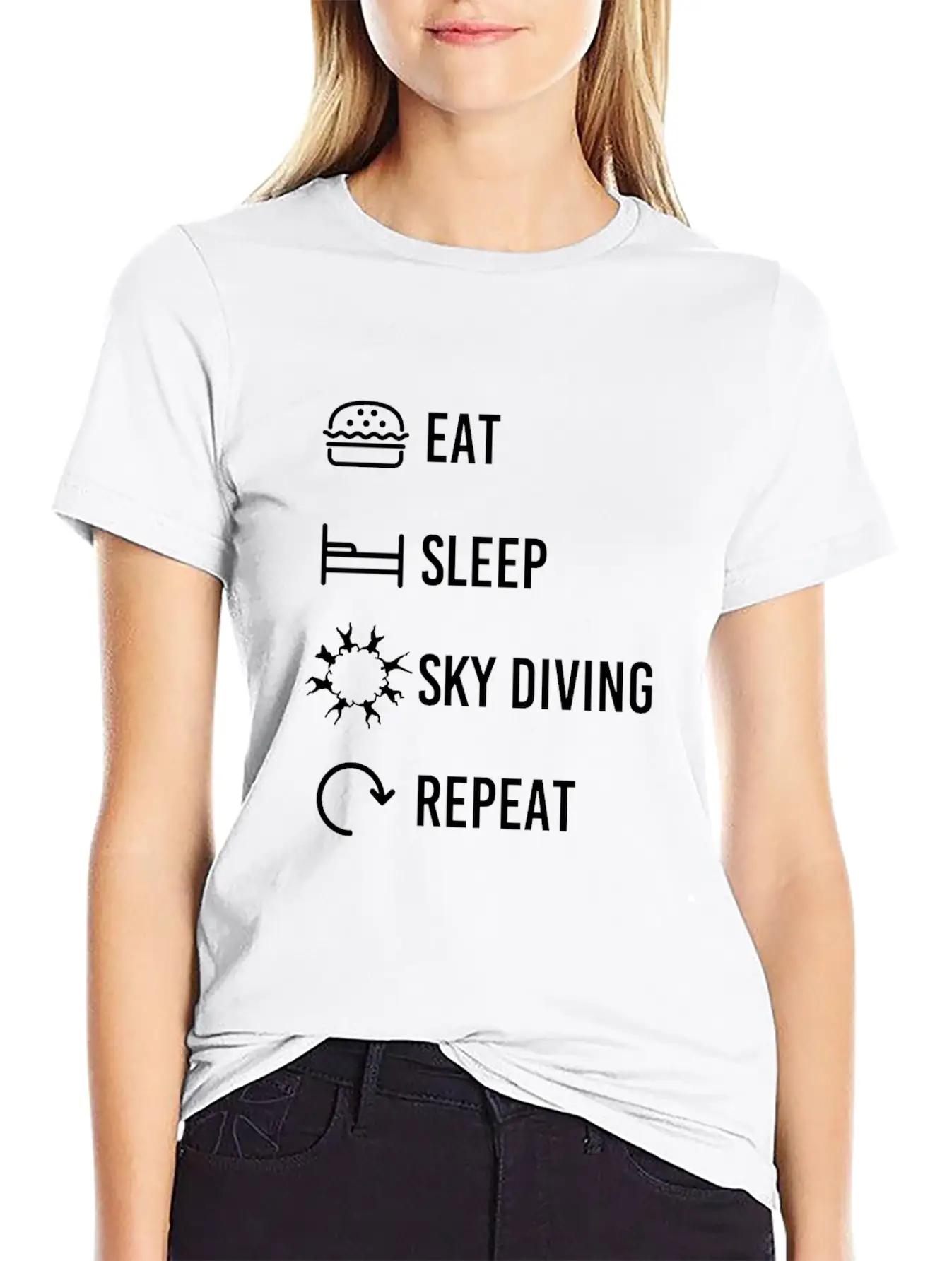 Sky Diving Cycle Unisex Casual T-Shirt – Clean Design For Daily Comfort