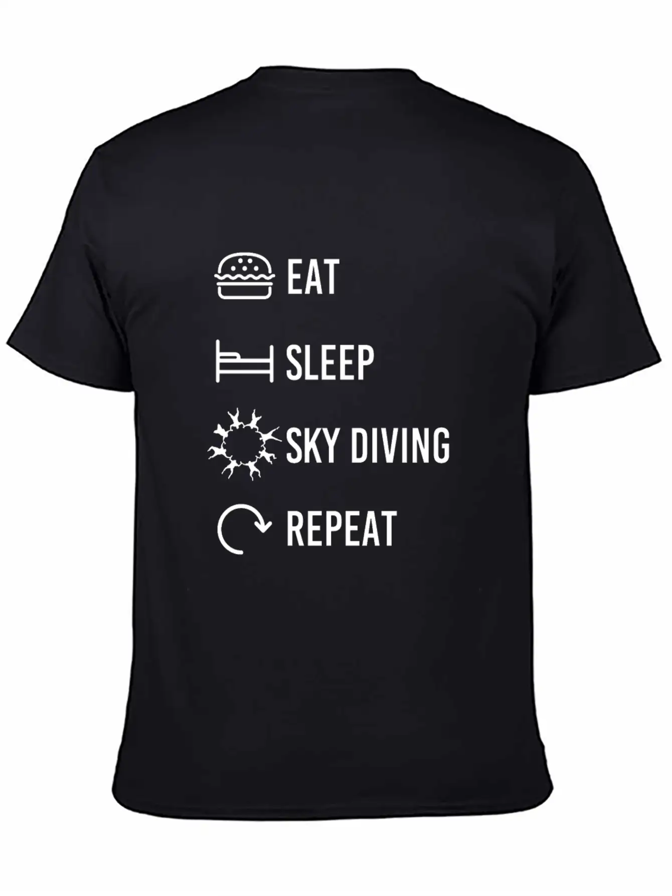 Sky Diving Cycle Unisex Casual T-Shirt – Clean Design For Daily Comfort