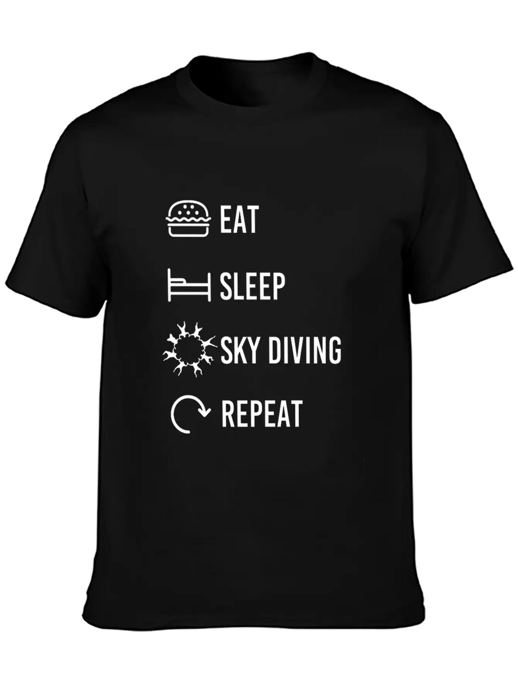 Sky Diving Cycle Unisex Casual T-Shirt – Clean Design For Daily Comfort