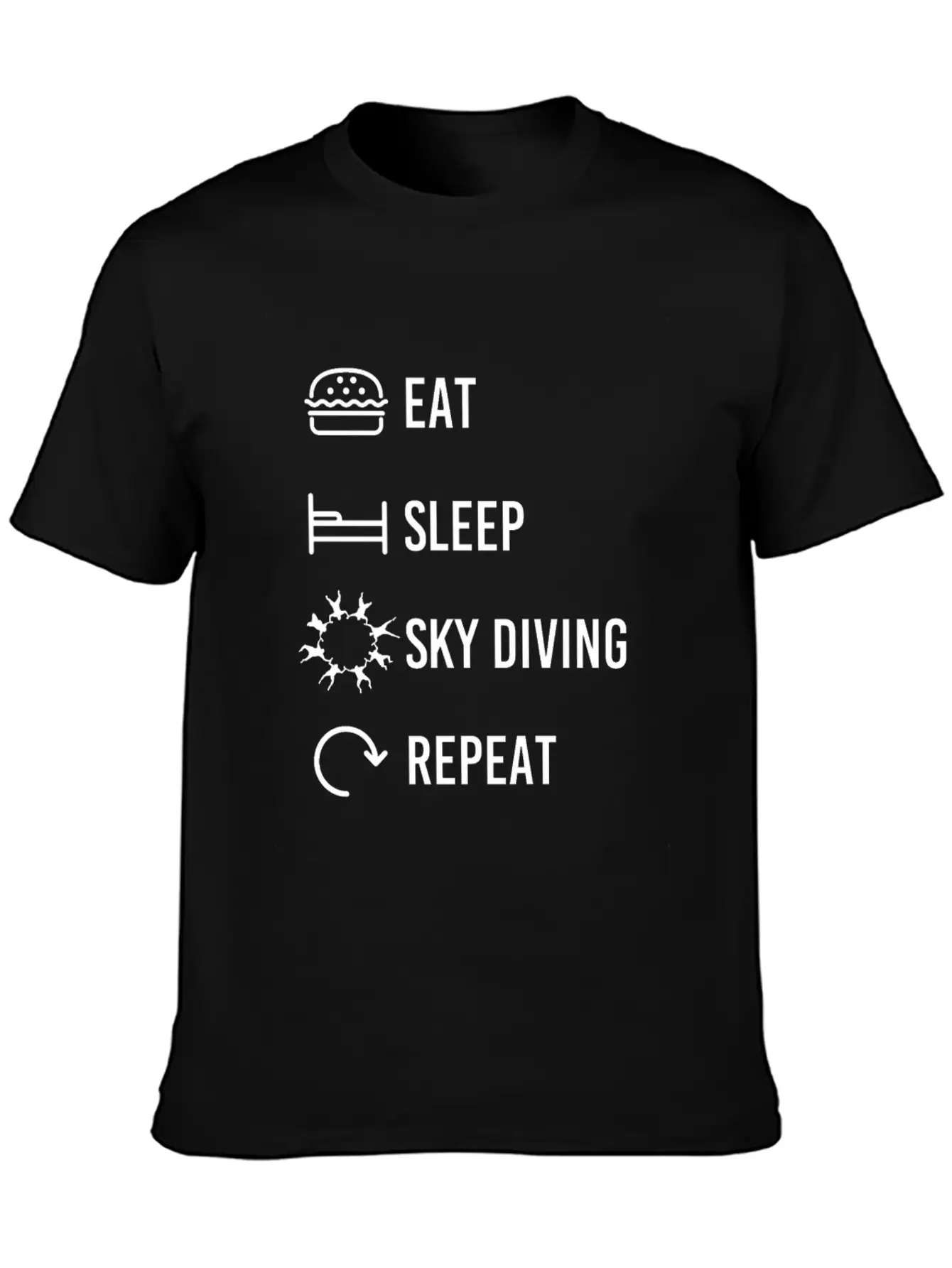 Sky Diving Cycle Unisex Casual T-Shirt – Clean Design For Daily Comfort