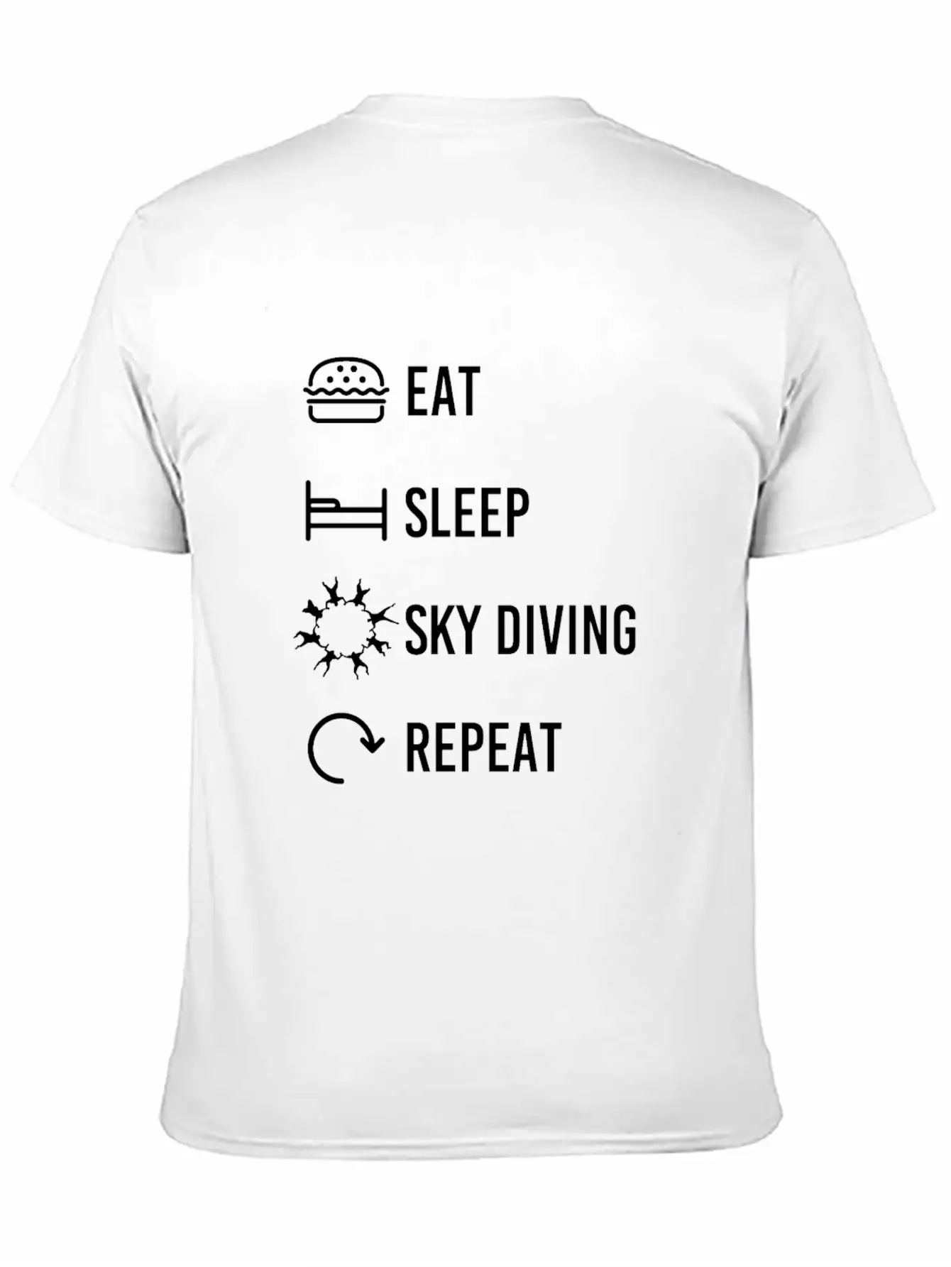 Sky Diving Cycle Unisex Casual T-Shirt – Clean Design For Daily Comfort