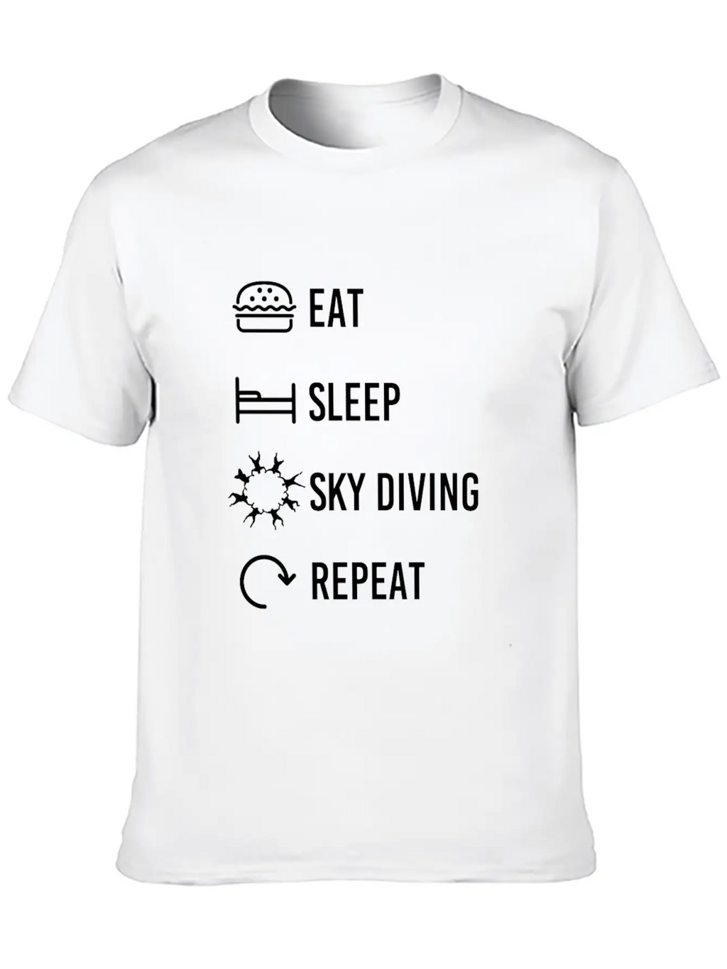 Sky Diving Cycle Unisex Casual T-Shirt – Clean Design For Daily Comfort