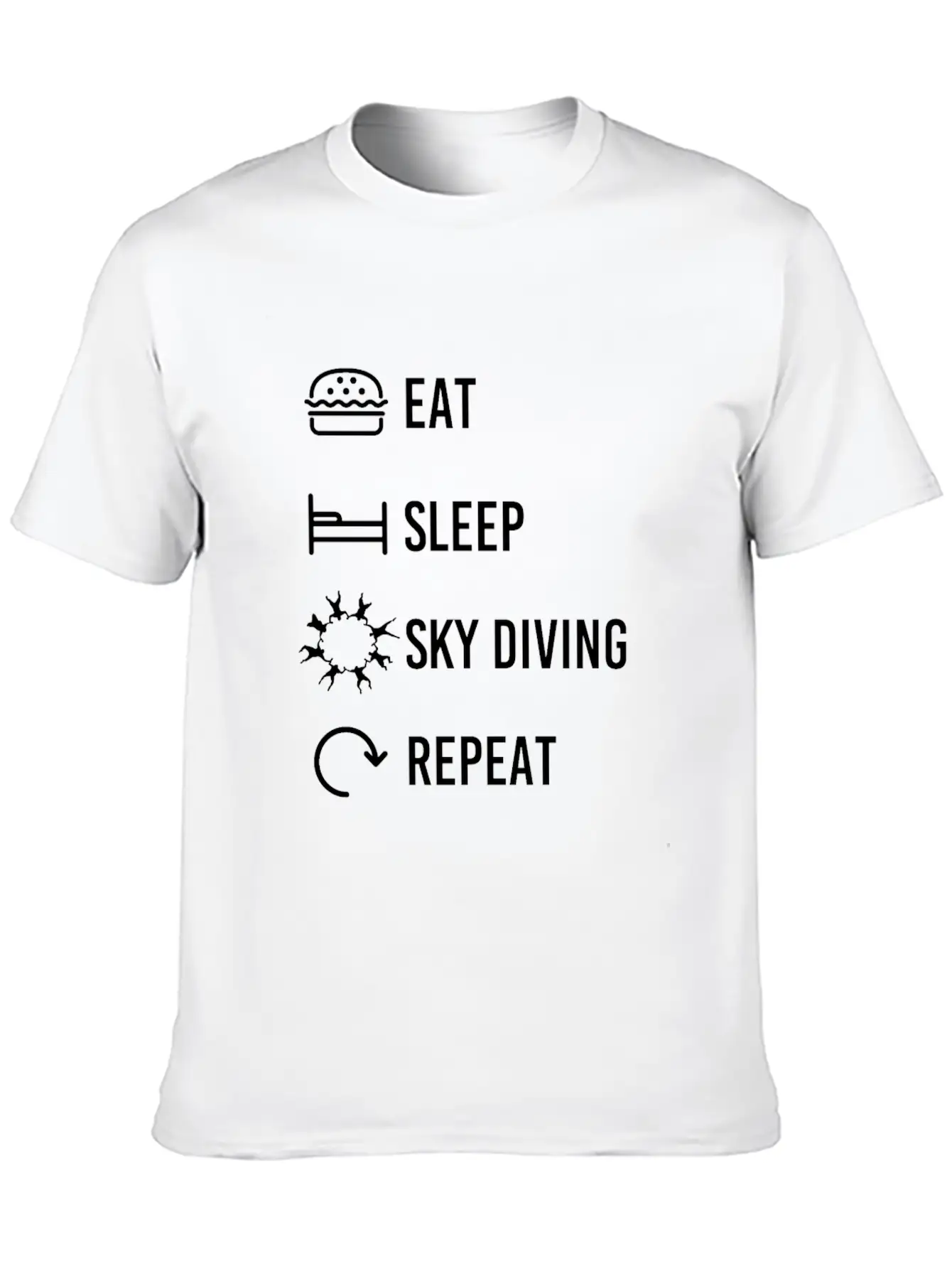Sky Diving Cycle Unisex Casual T-Shirt – Clean Design For Daily Comfort