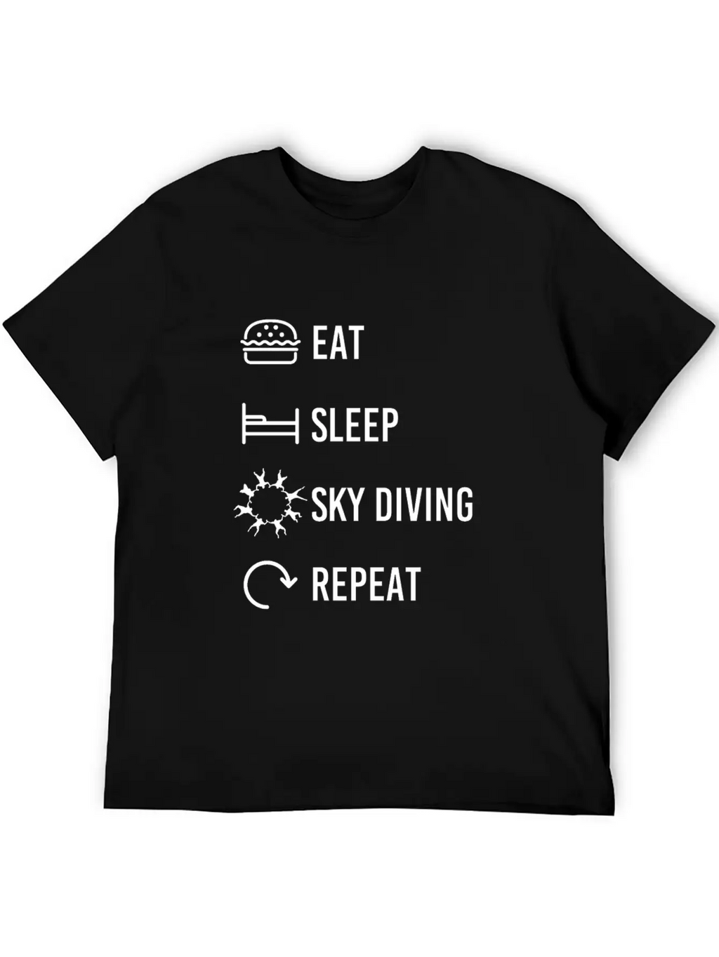 Sky Diving Cycle Unisex Casual T-Shirt – Clean Design For Daily Comfort