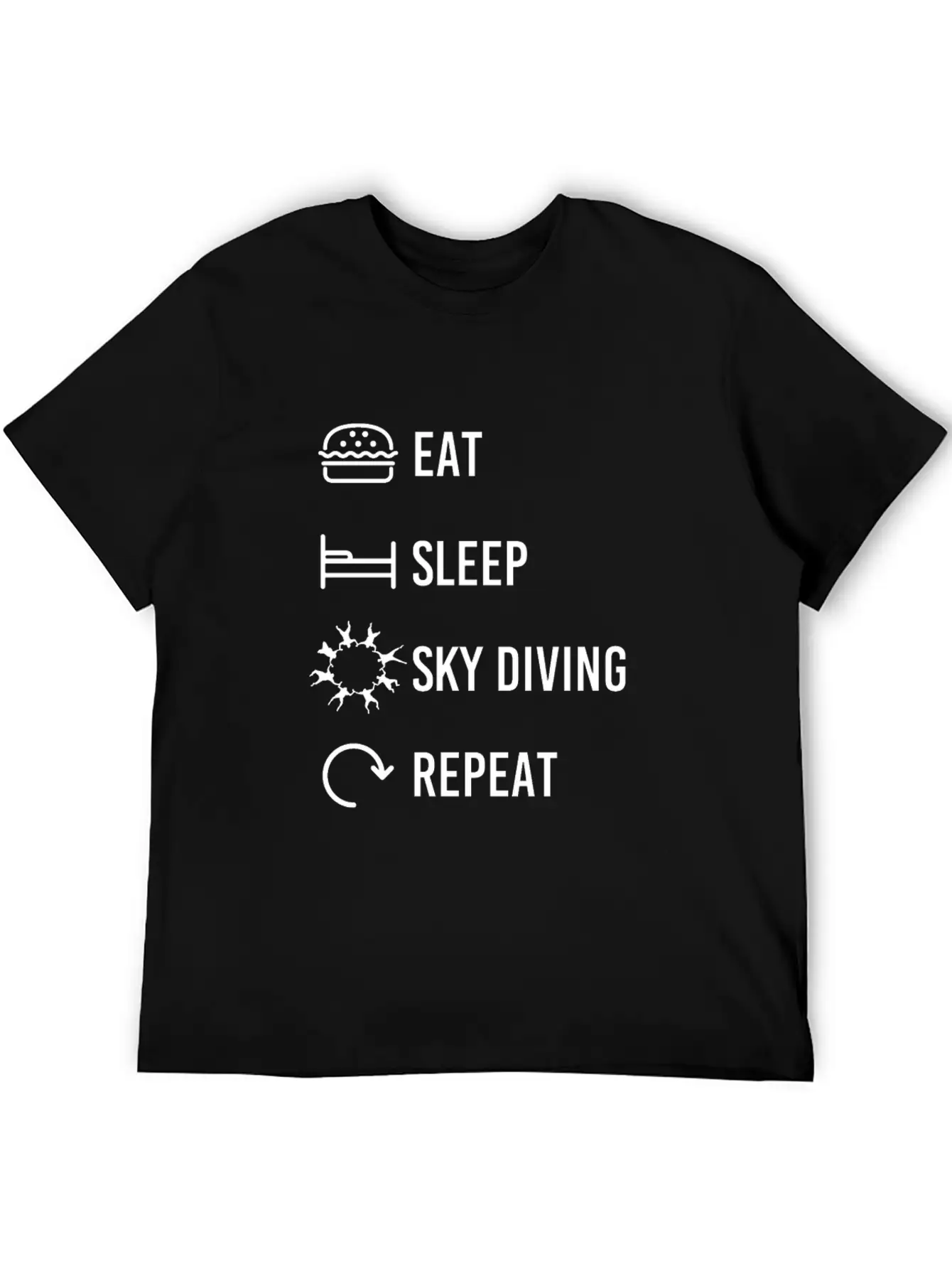 Sky Diving Cycle Unisex Casual T-Shirt – Clean Design For Daily Comfort