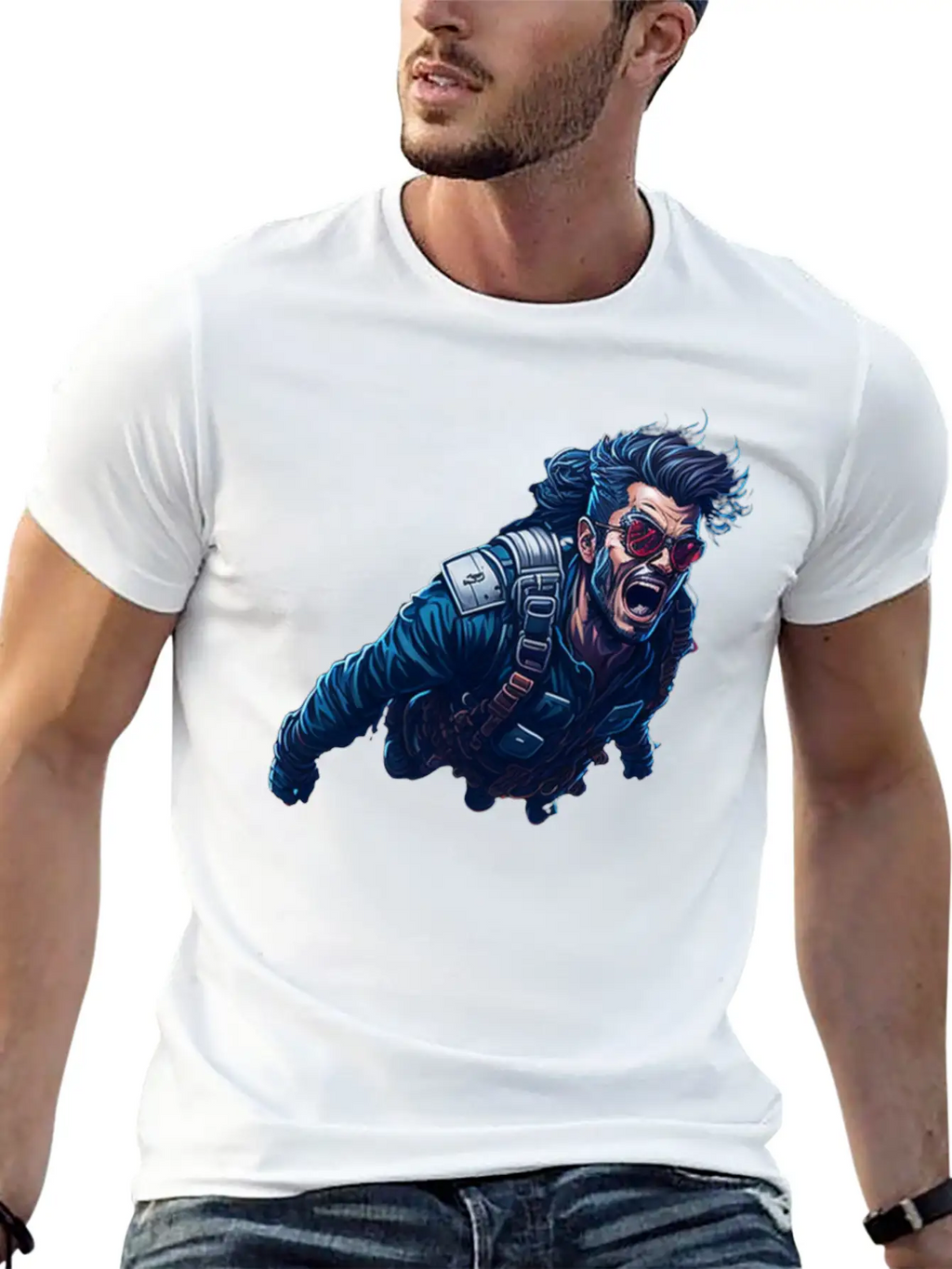 Sky Diving Unisex Short Sleeve Soft Cotton T-Shirt – Casual Everyday Wear